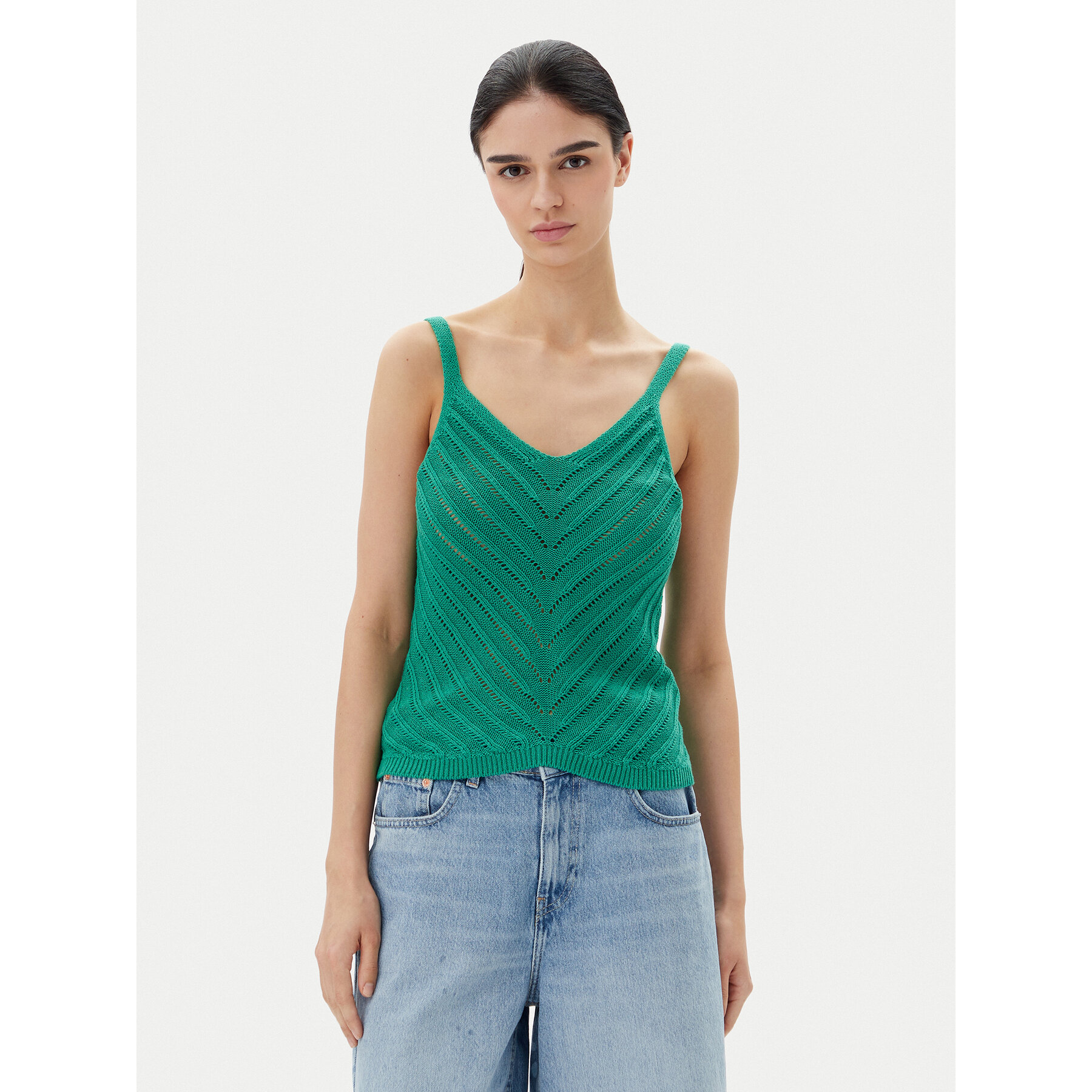 Vero Moda Top Peru 10326463 Zielony Regular Fit