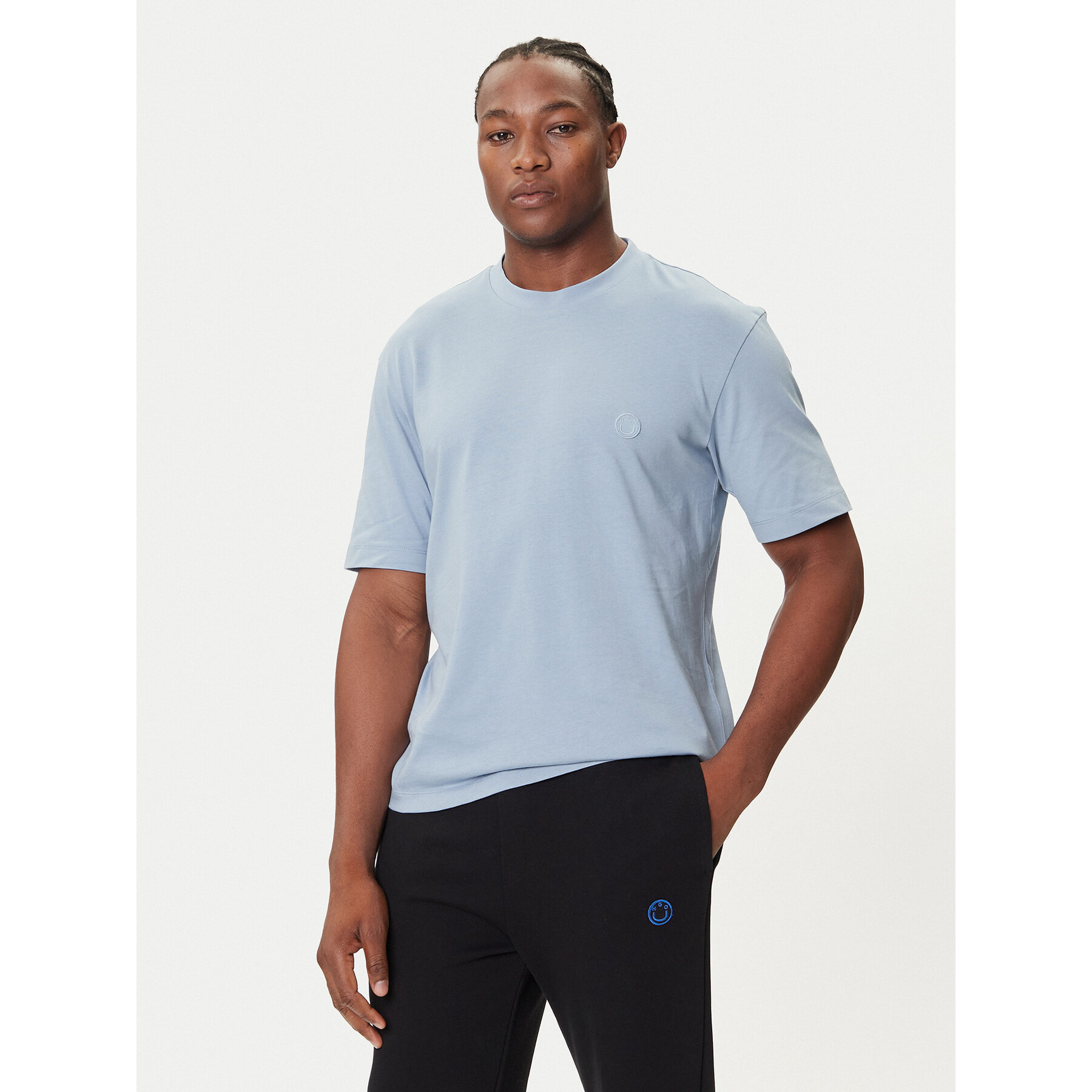 HUGO T-Shirt Niley 50519984 Błękitny Regular Fit