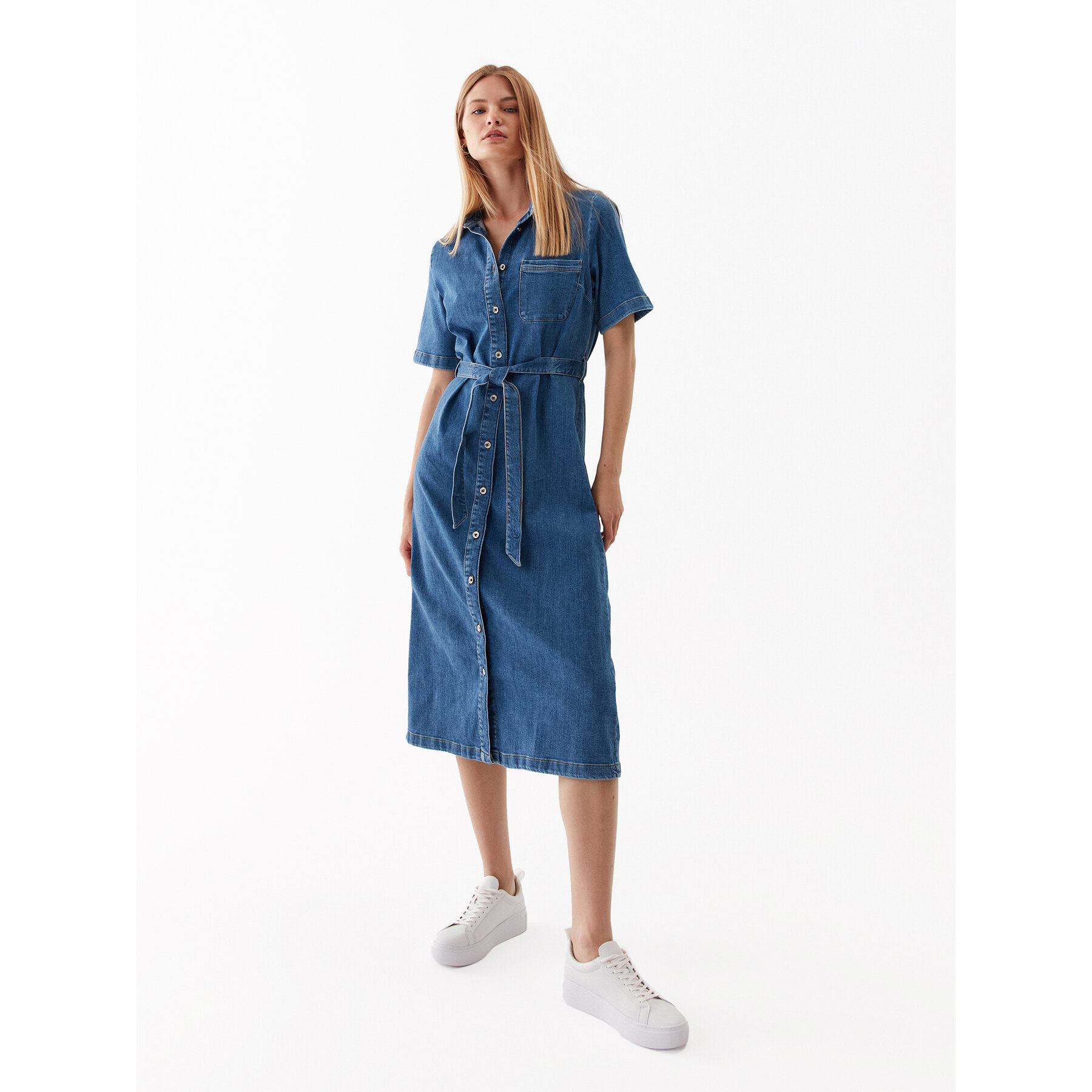 ONLY Sukienka jeansowa 15283308 Niebieski Loose Fit