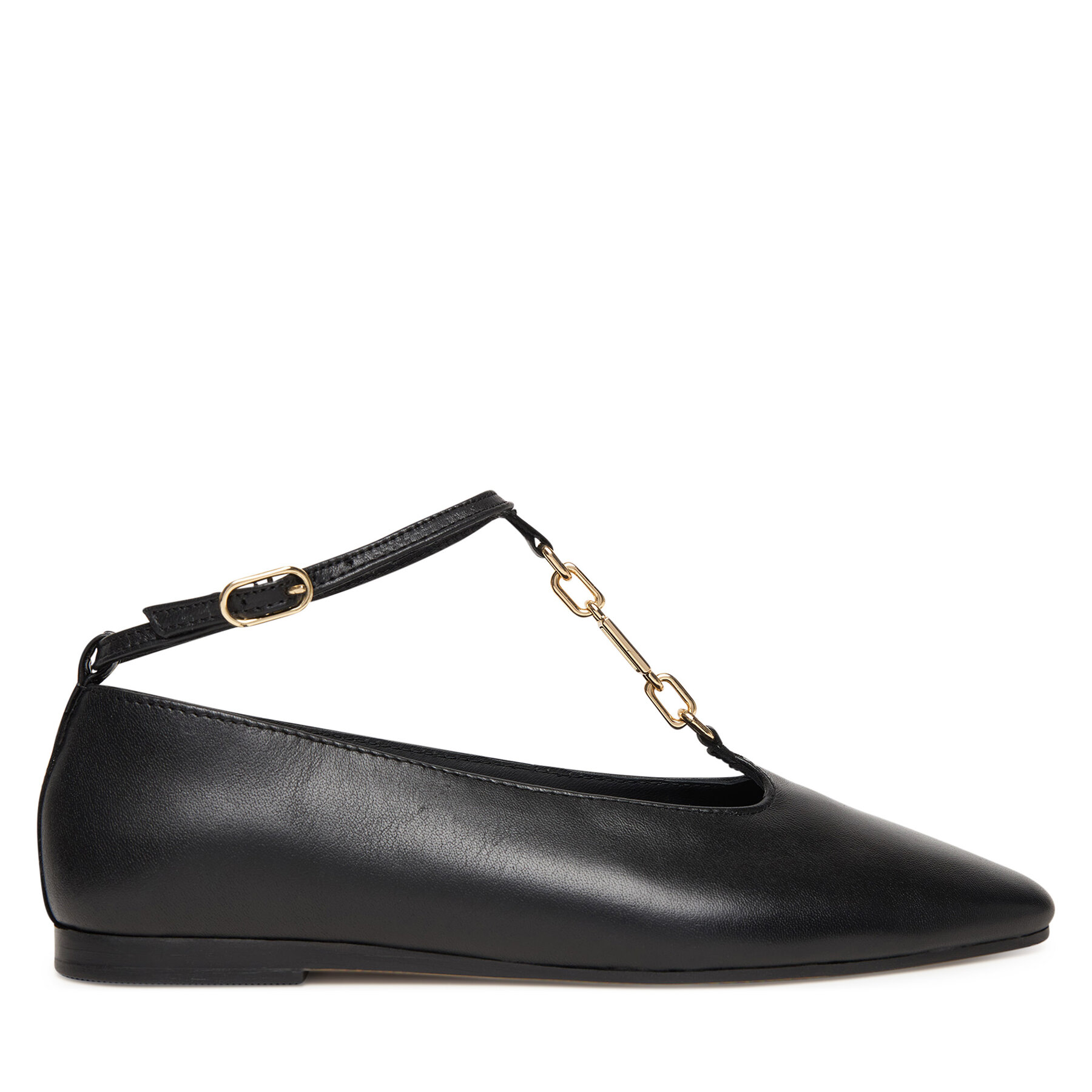 Tommy Hilfiger Baleriny Th-Bar Chain Ballet FW0FW09003 Czarny