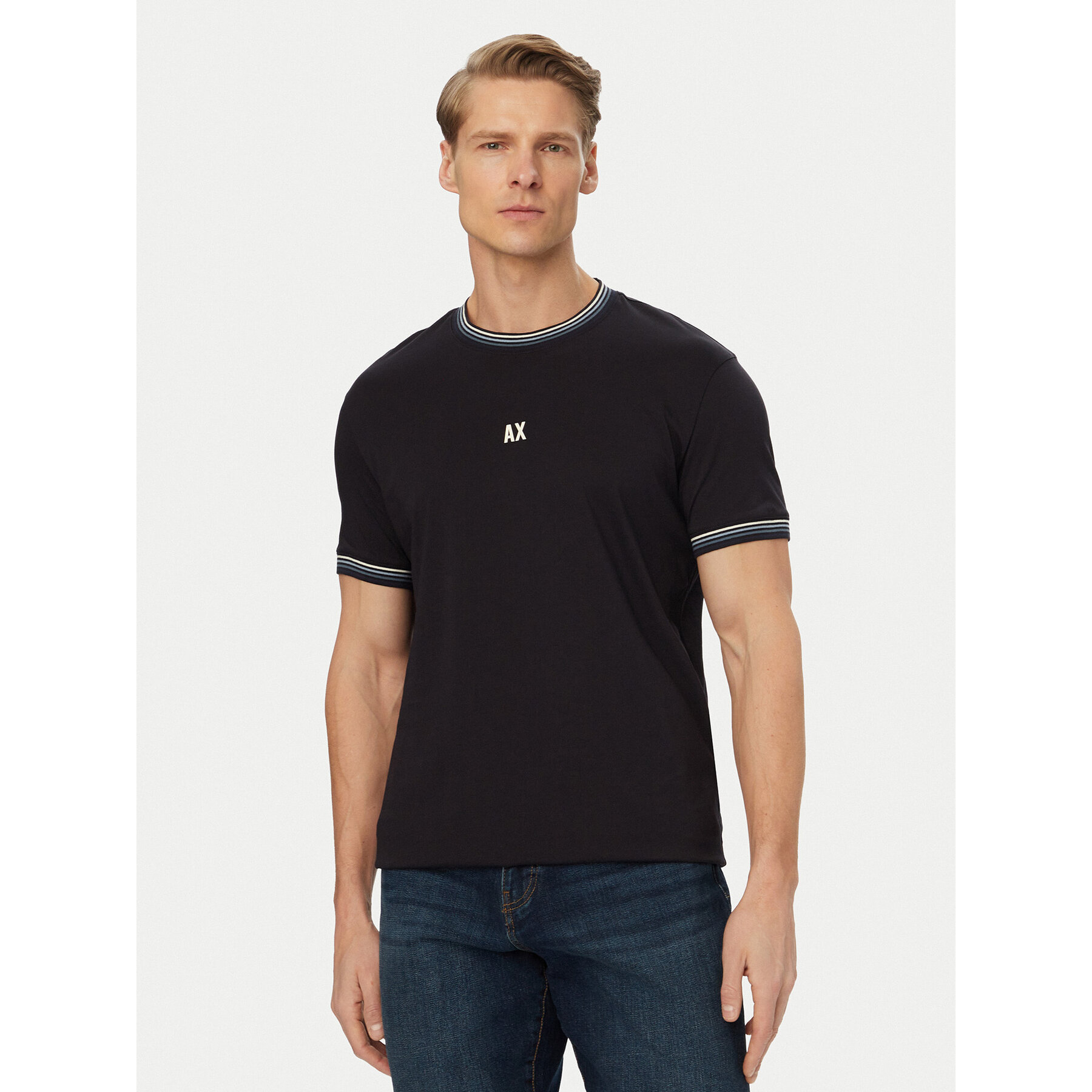 Armani Exchange T-Shirt XM002451 AF10356 UB101 Granatowy Regular Fit