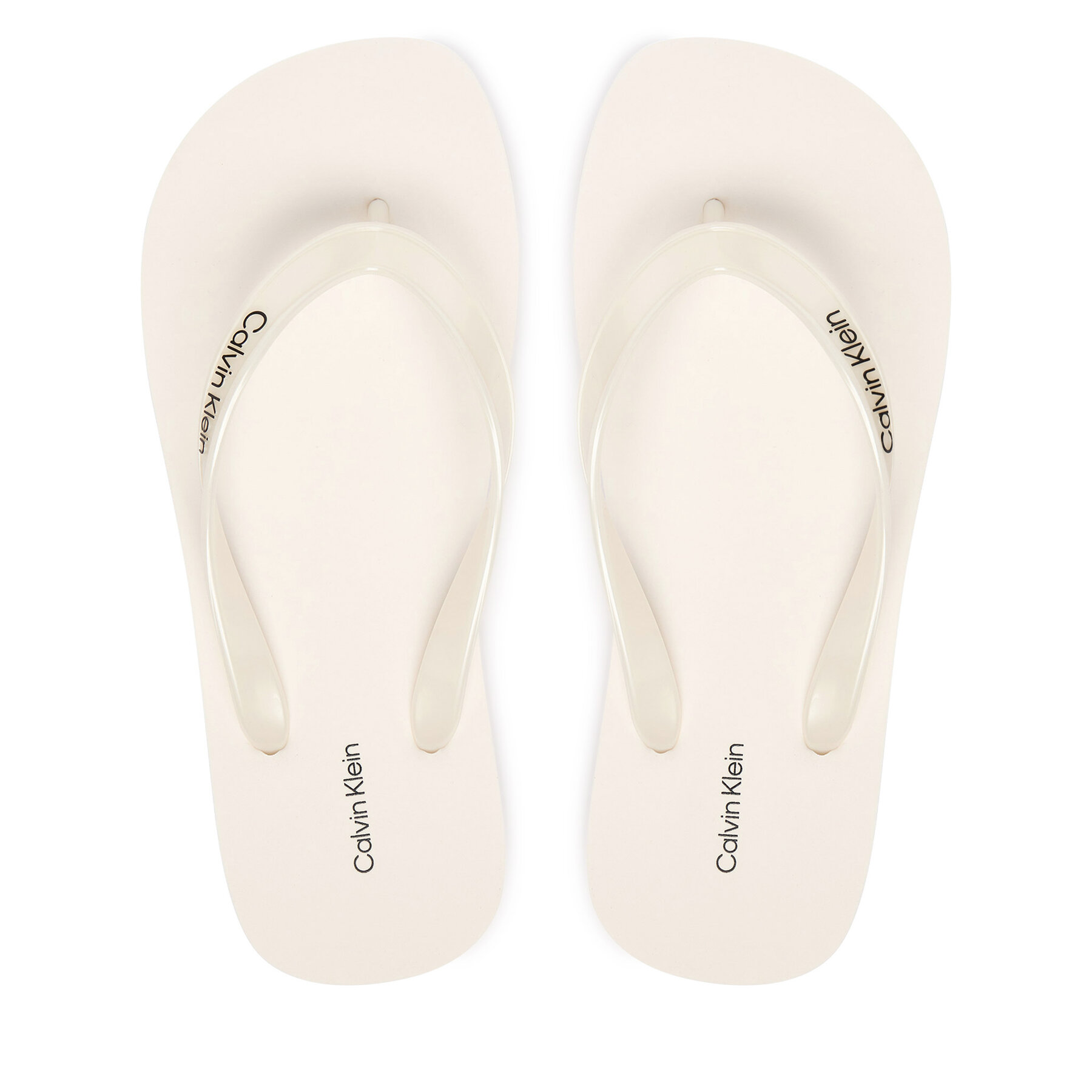 Calvin Klein Japonki Arwa - Metallic Pearlised Flip Flops HW0HW02956 Biały