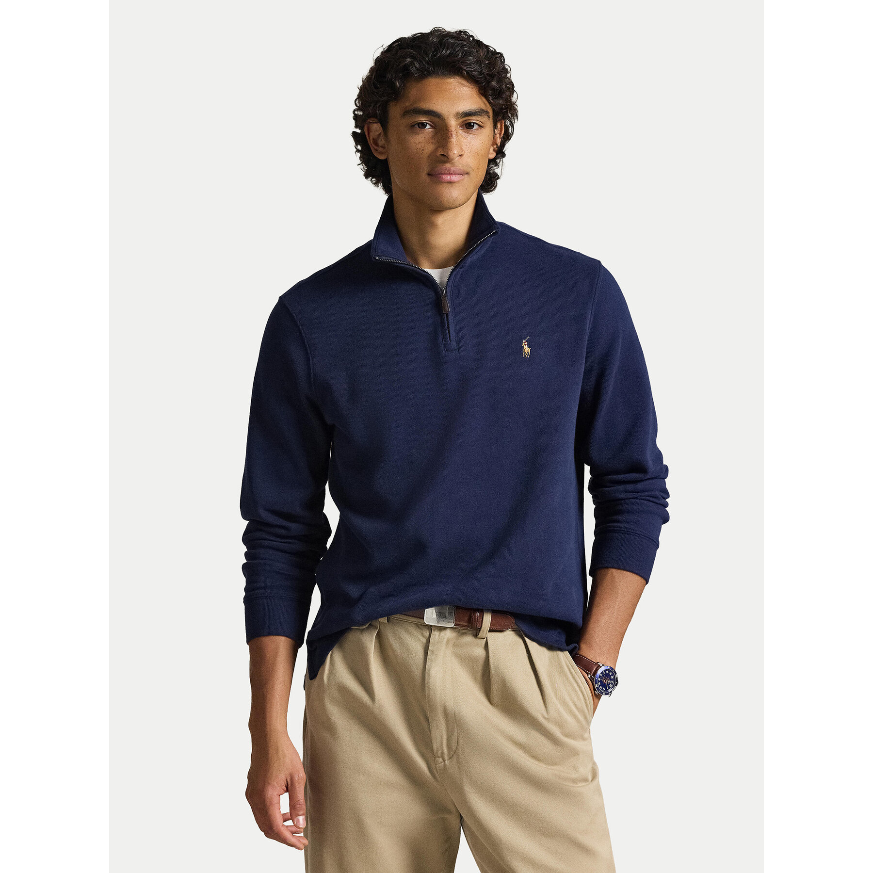Polo Ralph Lauren Sweter 710P07411005 Granatowy Regular Fit