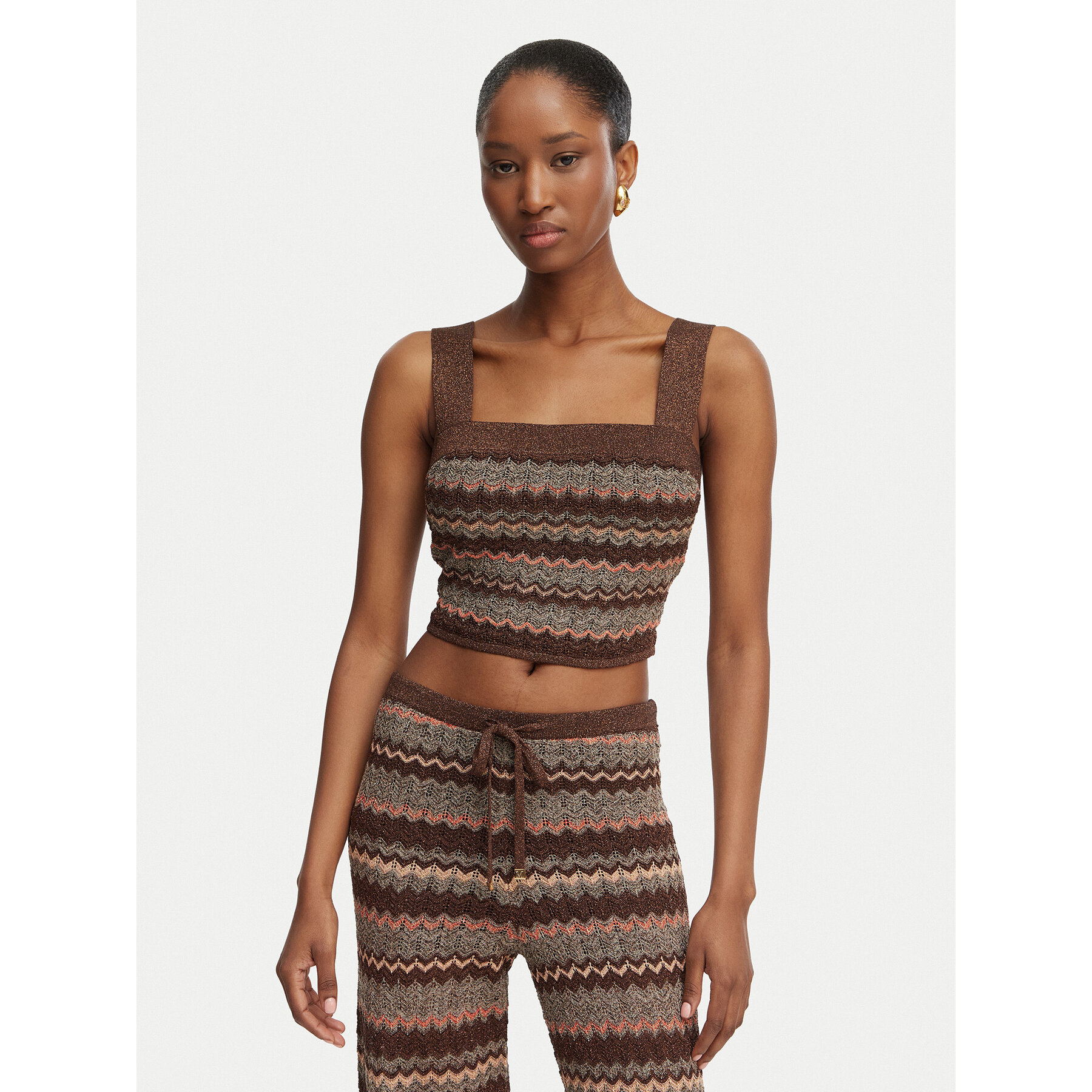 Marciano Guess Top G6GR15 Z0643 Brązowy Regular Fit