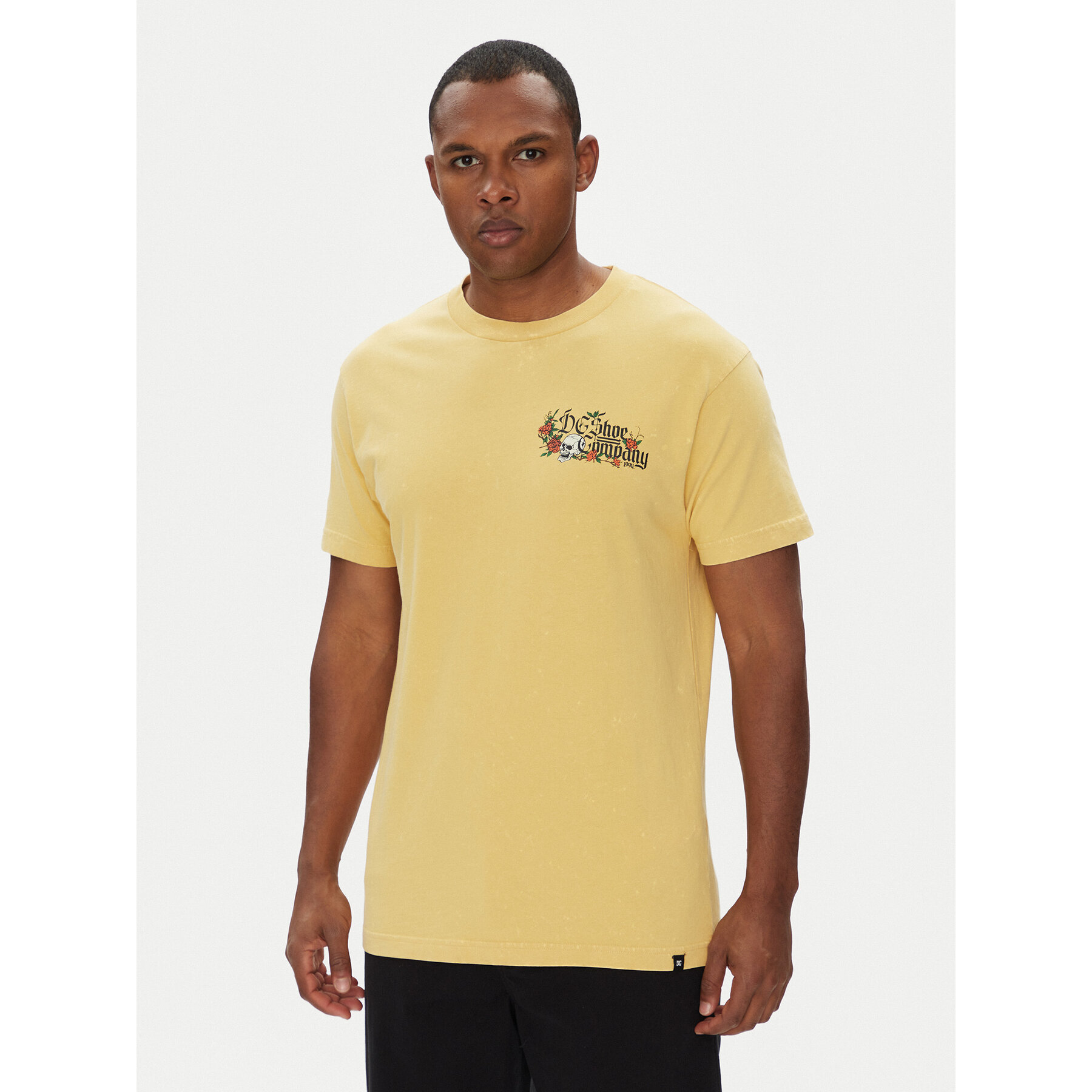 DC Shoes T-Shirt ADYZT05460 Żółty Regular Fit