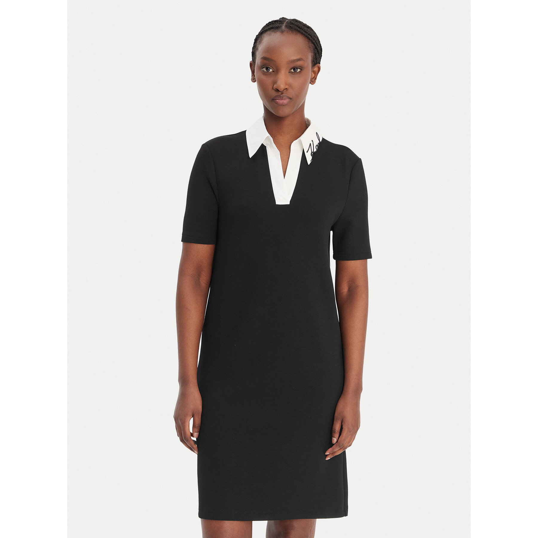KARL LAGERFELD Sukienka codzienna B1W13029 Czarny Regular Fit