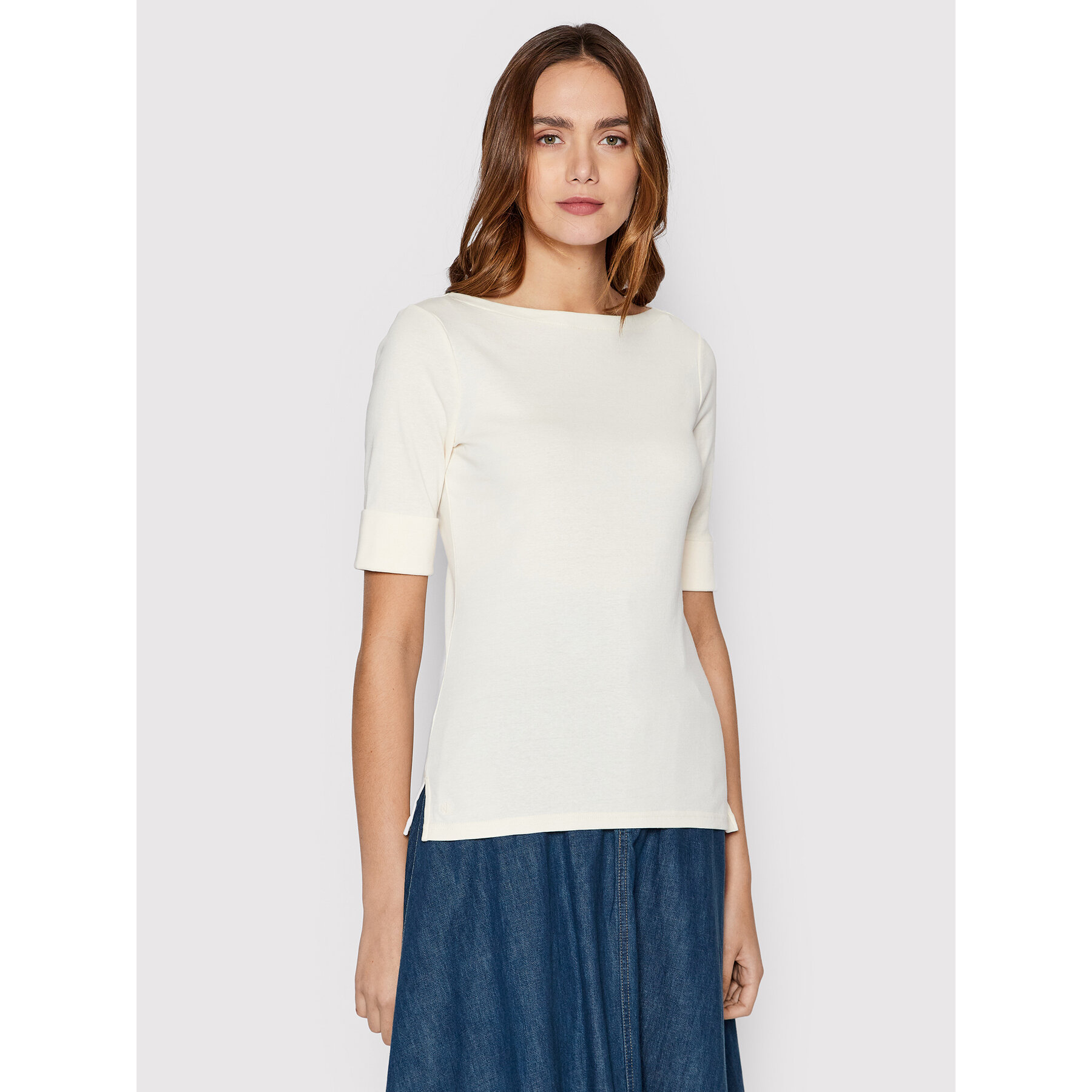 LAUREN RALPH LAUREN Bluzka 200654963036 Écru Regular Fit