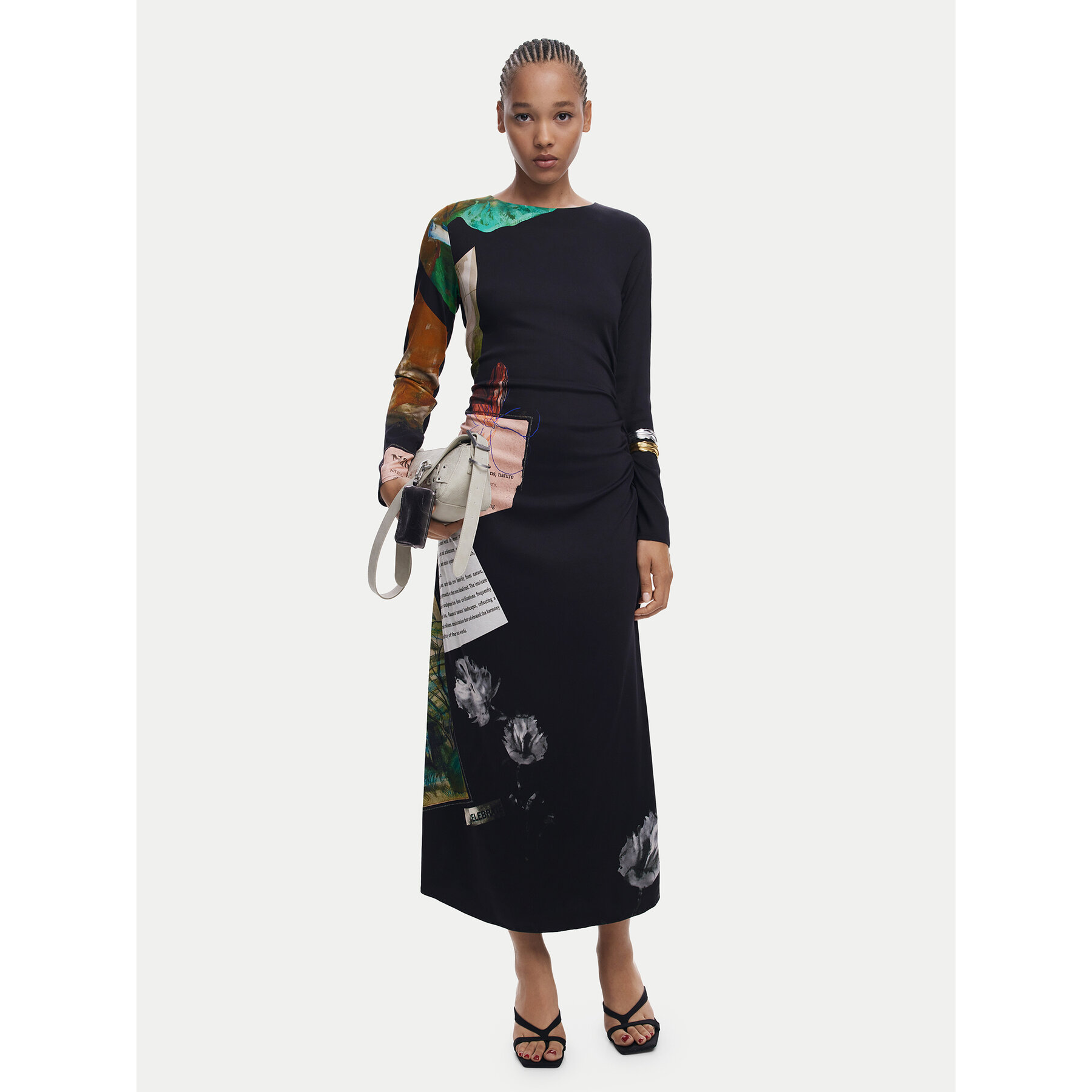 Desigual Sukienka codzienna Fiona 25WWVW08 Czarny Slim Fit