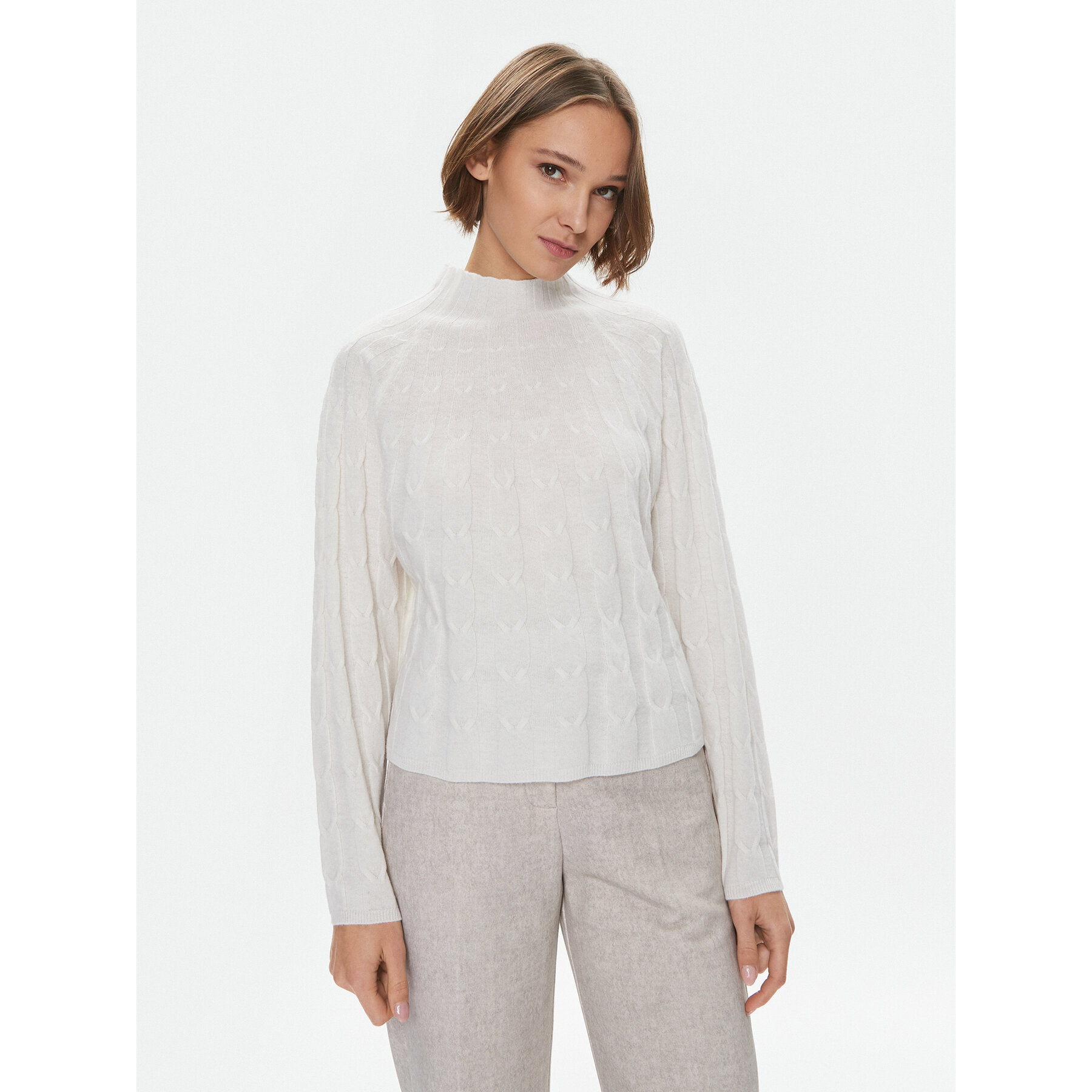 Marella Sweter Kartal 2333660736200 Biały Regular Fit