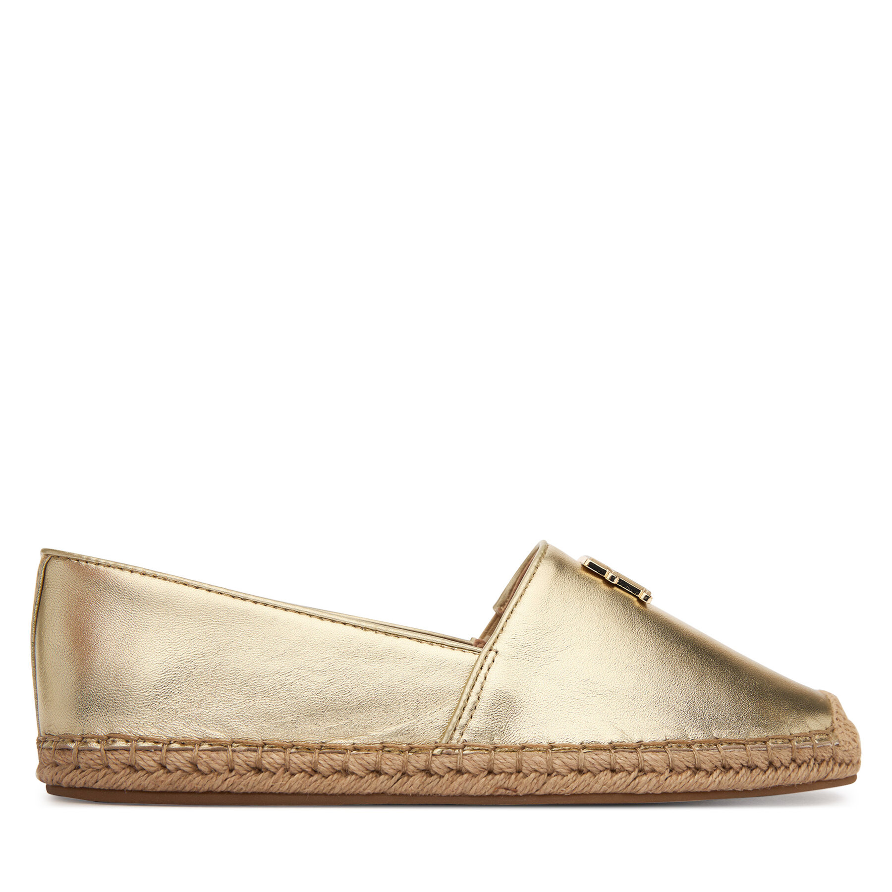 Tommy Hilfiger Espadryle Th Logo Gold Espadrille FW0FW09473 Złoty