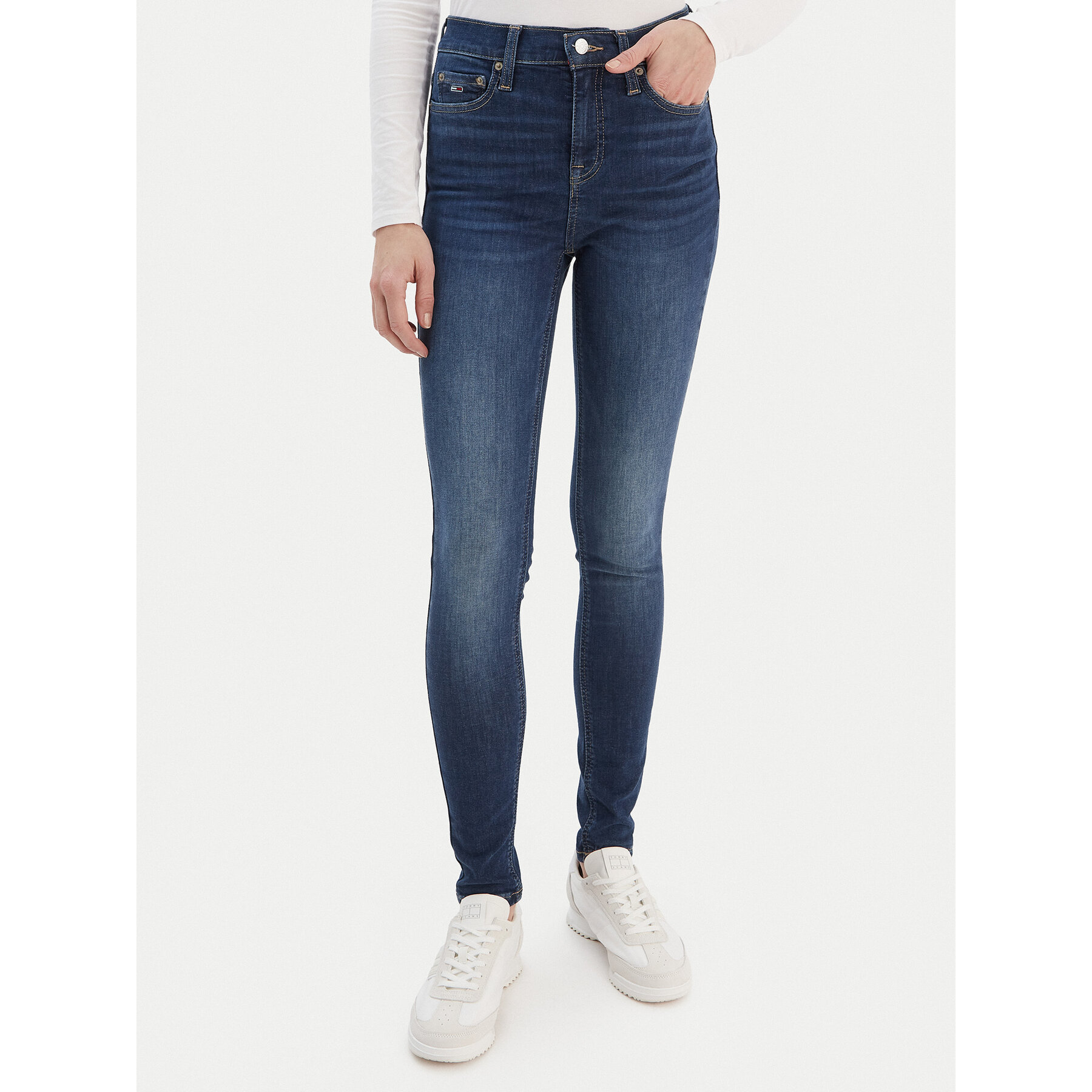Tommy Jeans Jeansy Nora DW0DW19254 Niebieski Skinny Fit