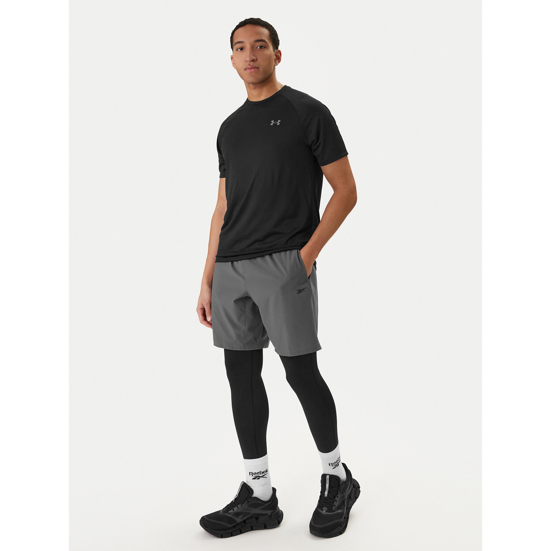 Reebok Legginsy RK25601CCM Czarny Slim Fit