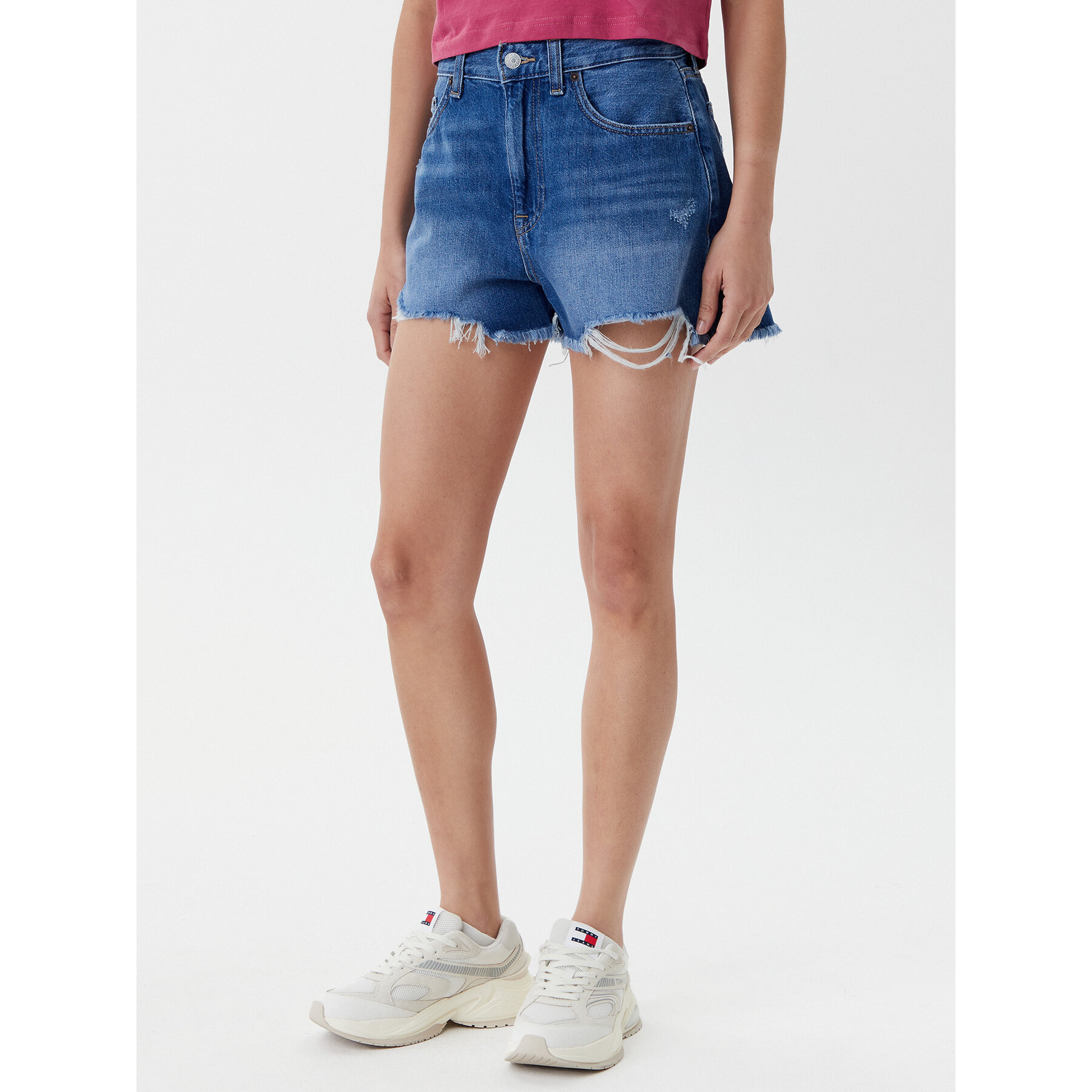Tommy Jeans Szorty jeansowe DW0DW20096 Niebieski Regular Fit
