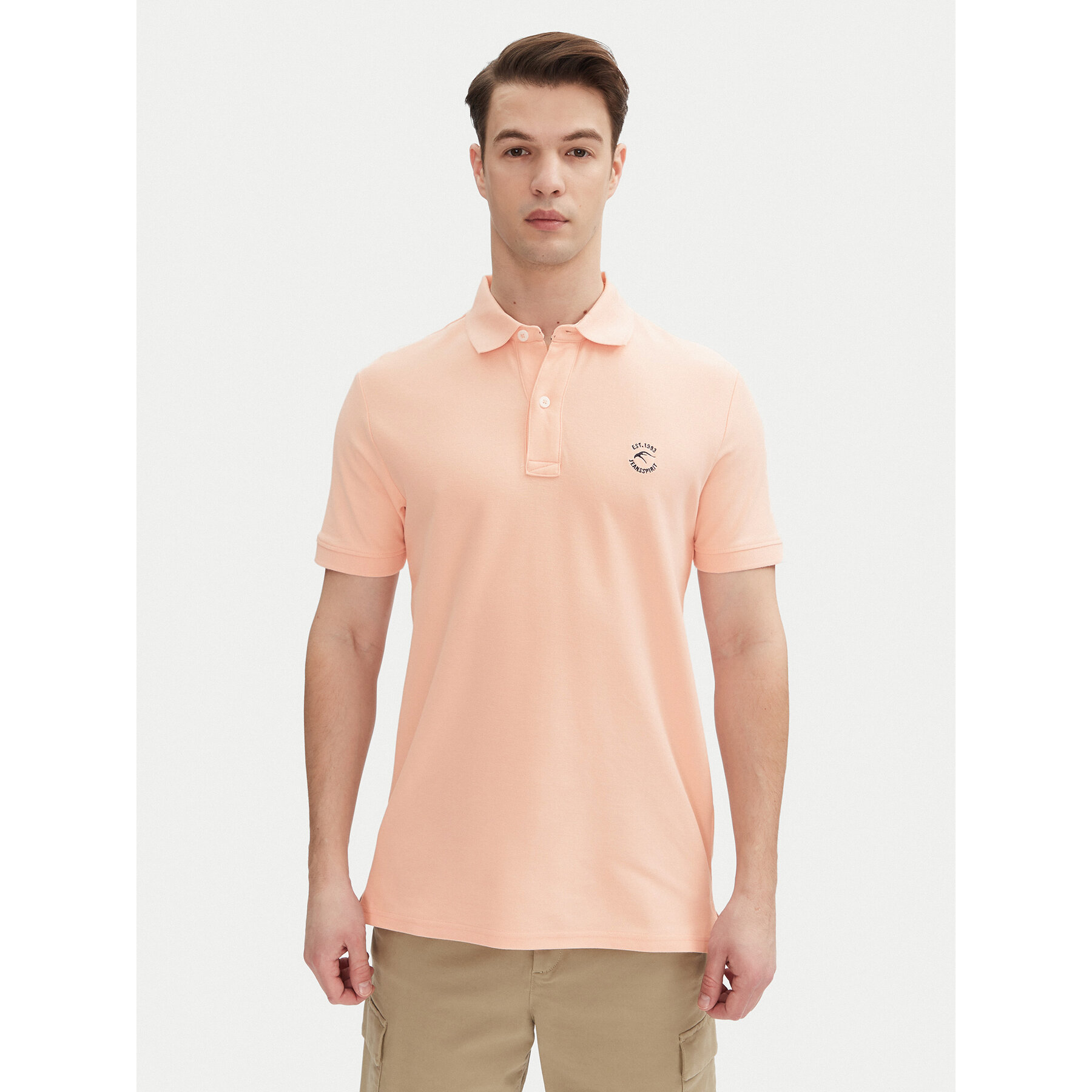 INDICODE Polo Wadim 40-913 Różowy Regular Fit