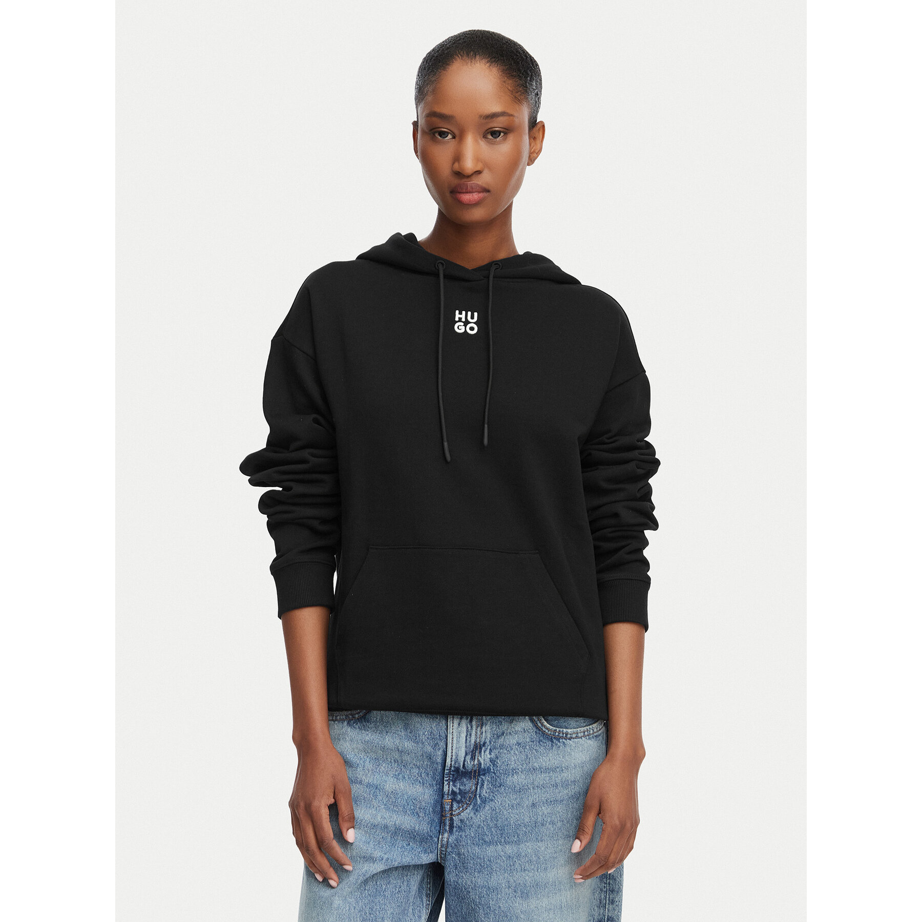 HUGO Bluza Delfinia 50522423 Czarny Regular Fit