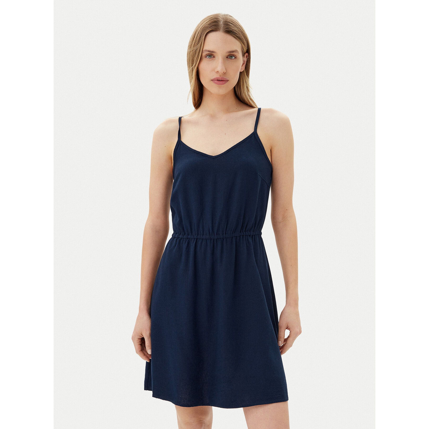 Vero Moda Sukienka letnia Mymilo 10303689 Granatowy Regular Fit