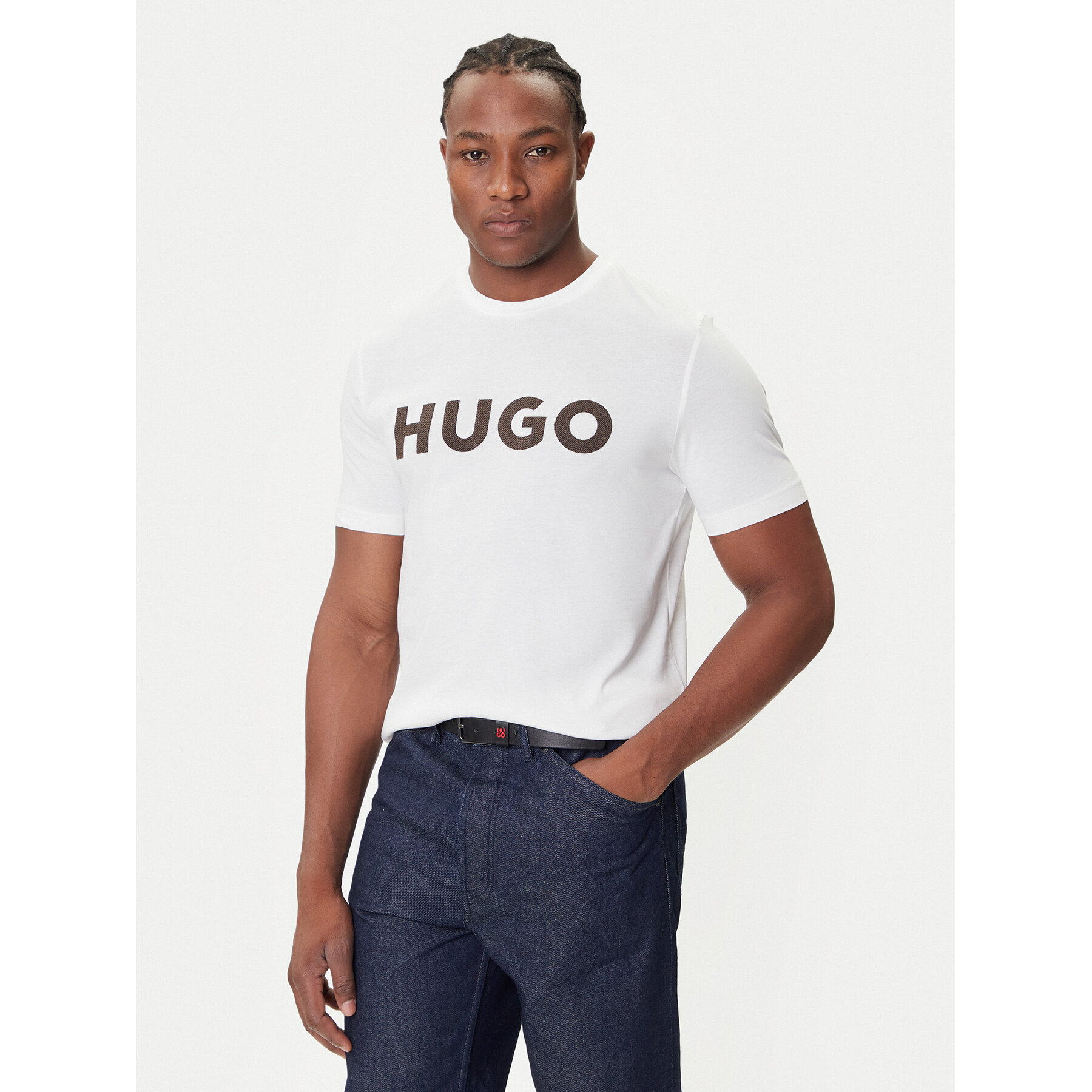 HUGO T-Shirt Dulivio 50542737 Écru Regular Fit