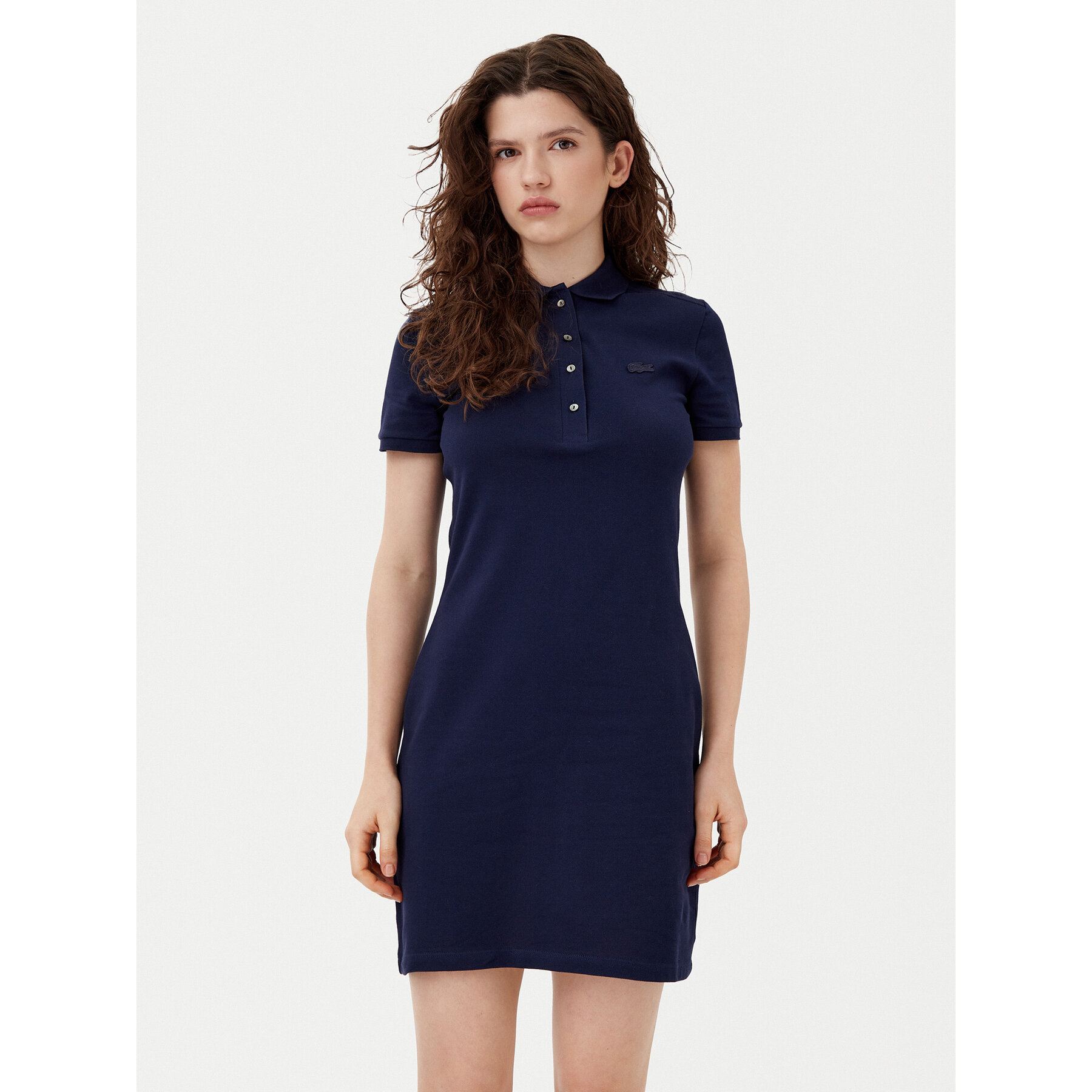 Lacoste Sukienka codzienna EF5473 Granatowy Slim Fit