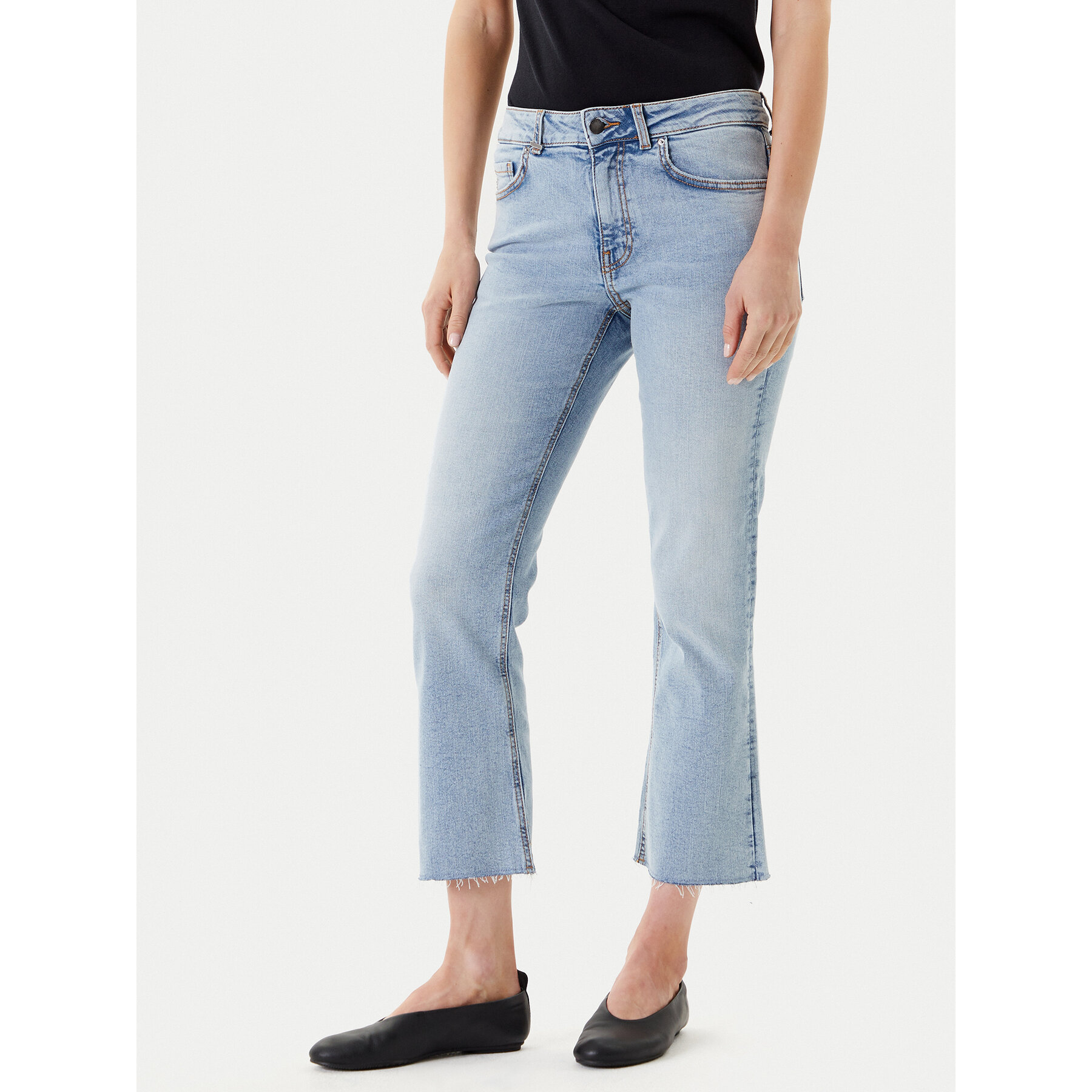 United Colors Of Benetton Jeansy 4OTADE010 Niebieski Flare Fit