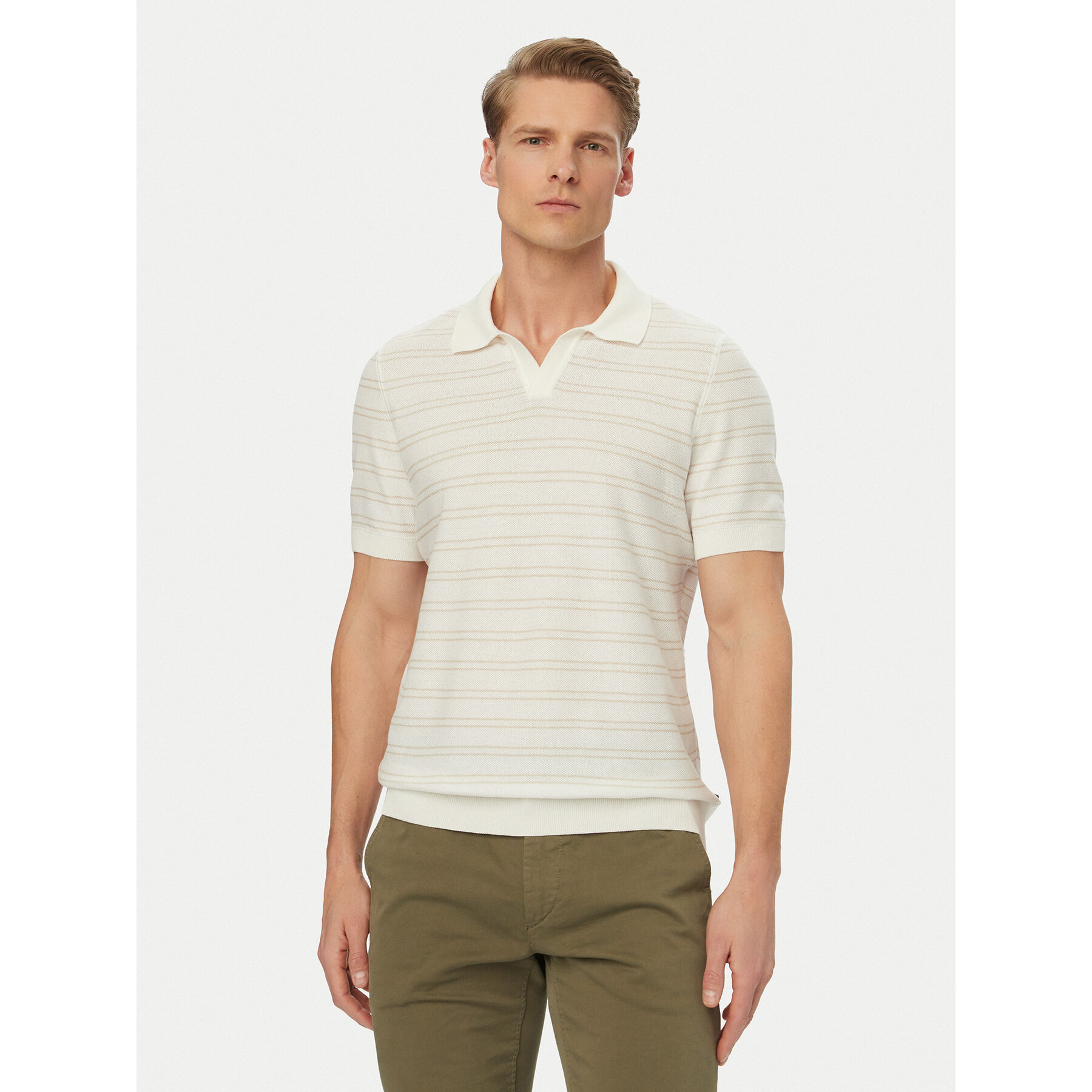 BOSS Polo H-Narciso 50560483 Biały Regular Fit