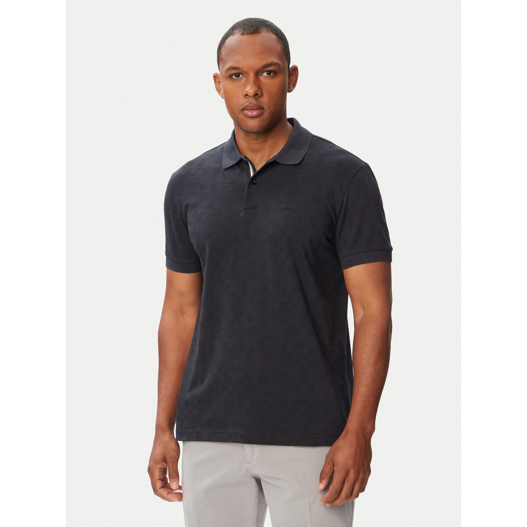 BOSS Polo Swing 50564801 Granatowy Regular Fit