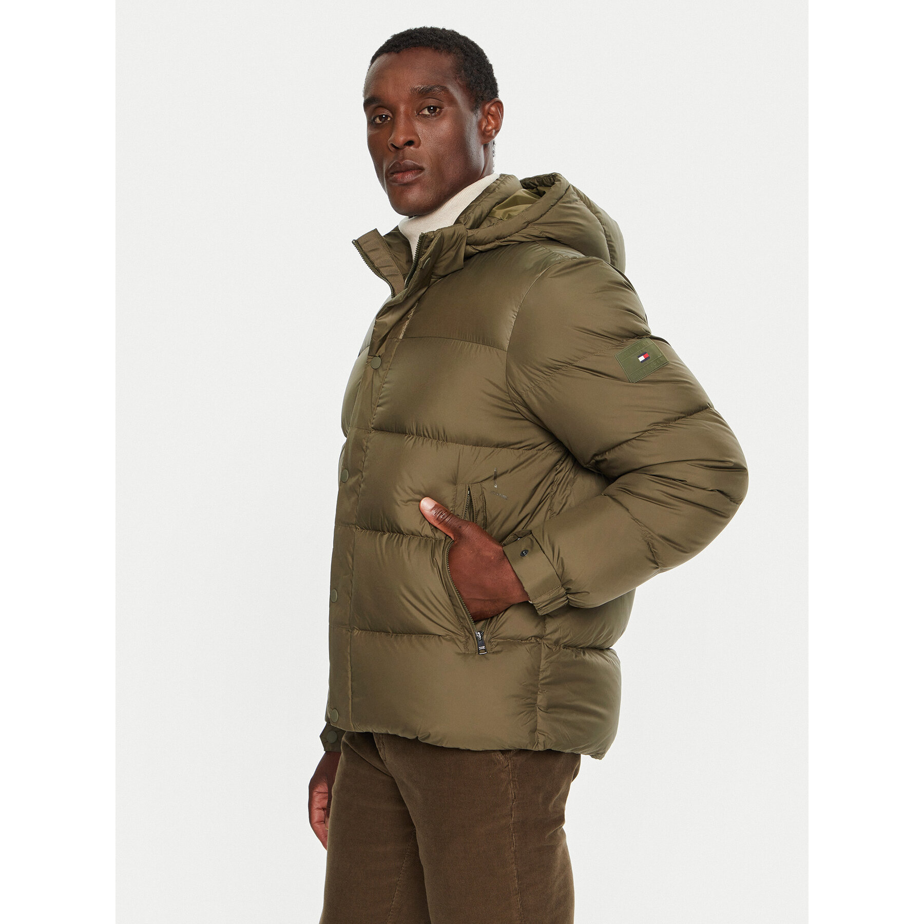 Tommy Hilfiger Kurtka puchowa MW0MW36569 Zielony Regular Fit