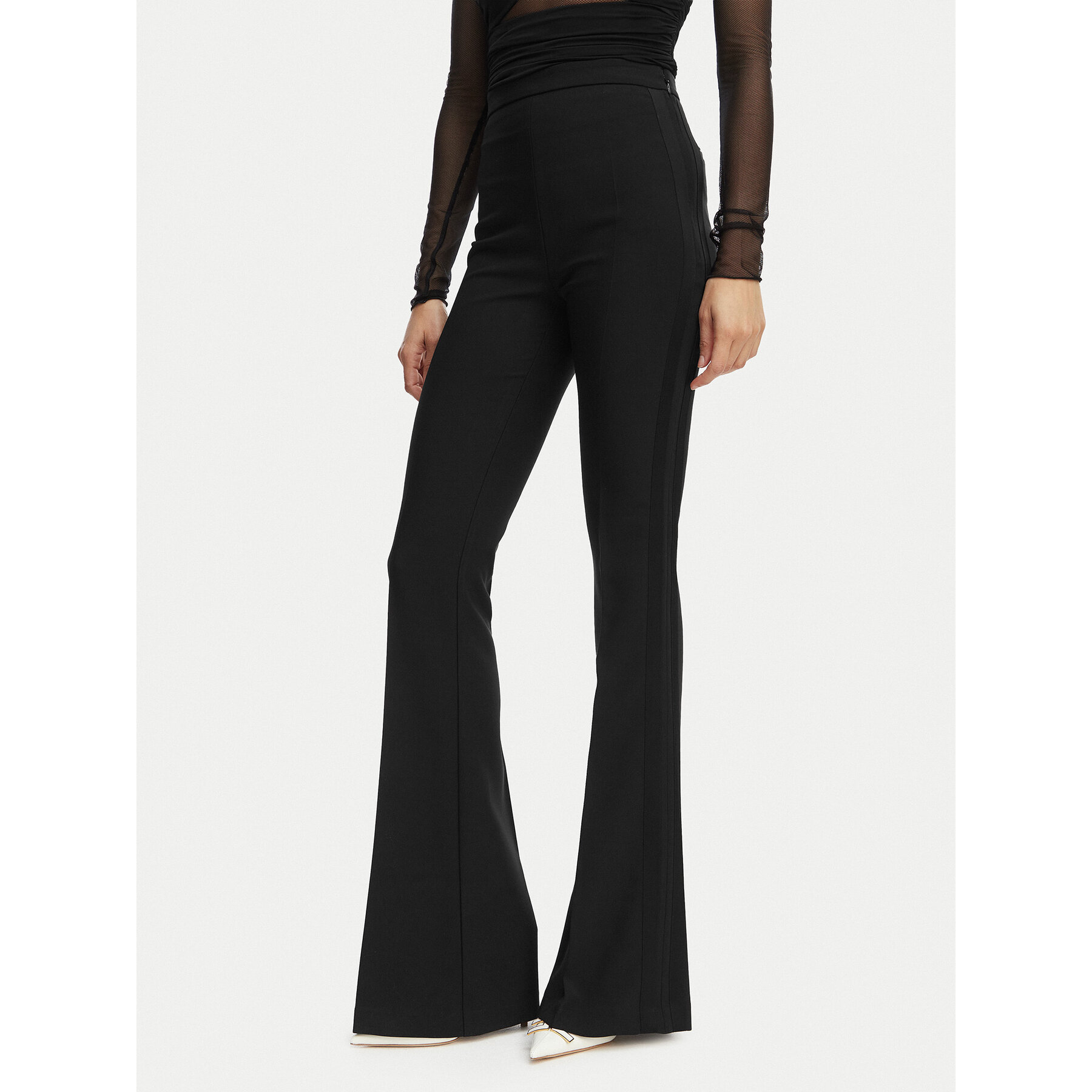 Elisabetta Franchi Spodnie materiałowe PA-184-62E2-V290 Czarny Slim Fit