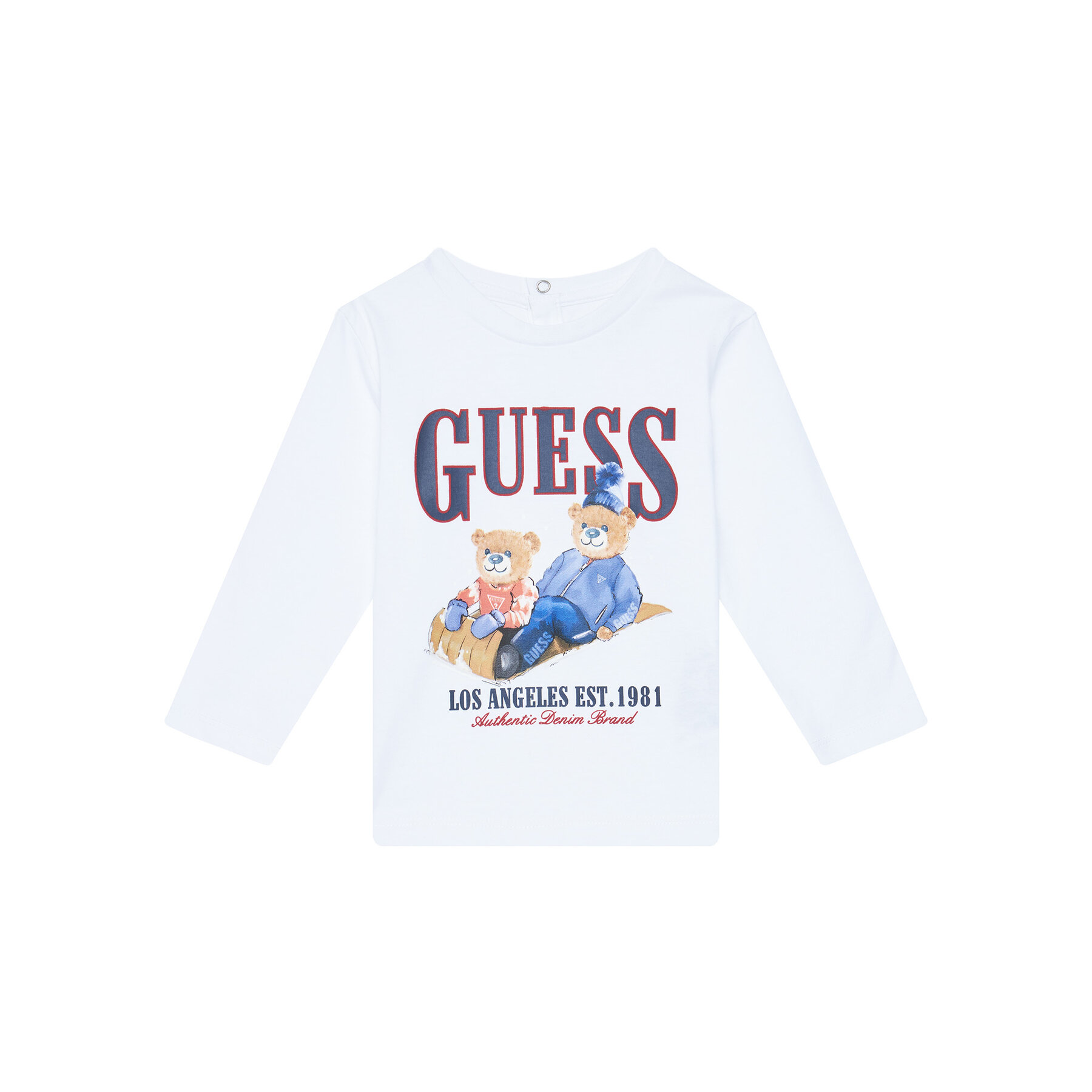 Guess Bluzka I5BI00I3Z14 Biały Regular Fit