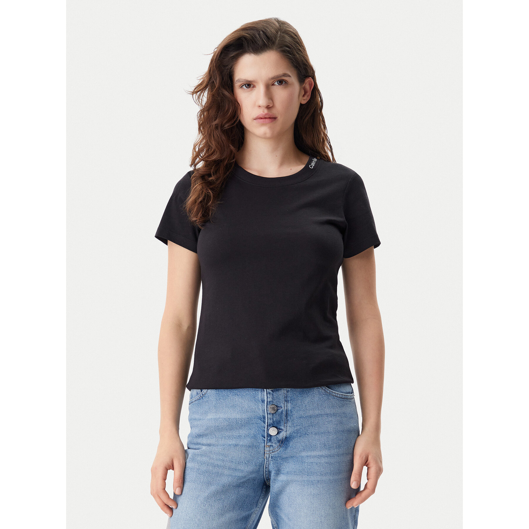 Calvin Klein Jeans T-Shirt Logo J20J225540 Czarny Regular Fit