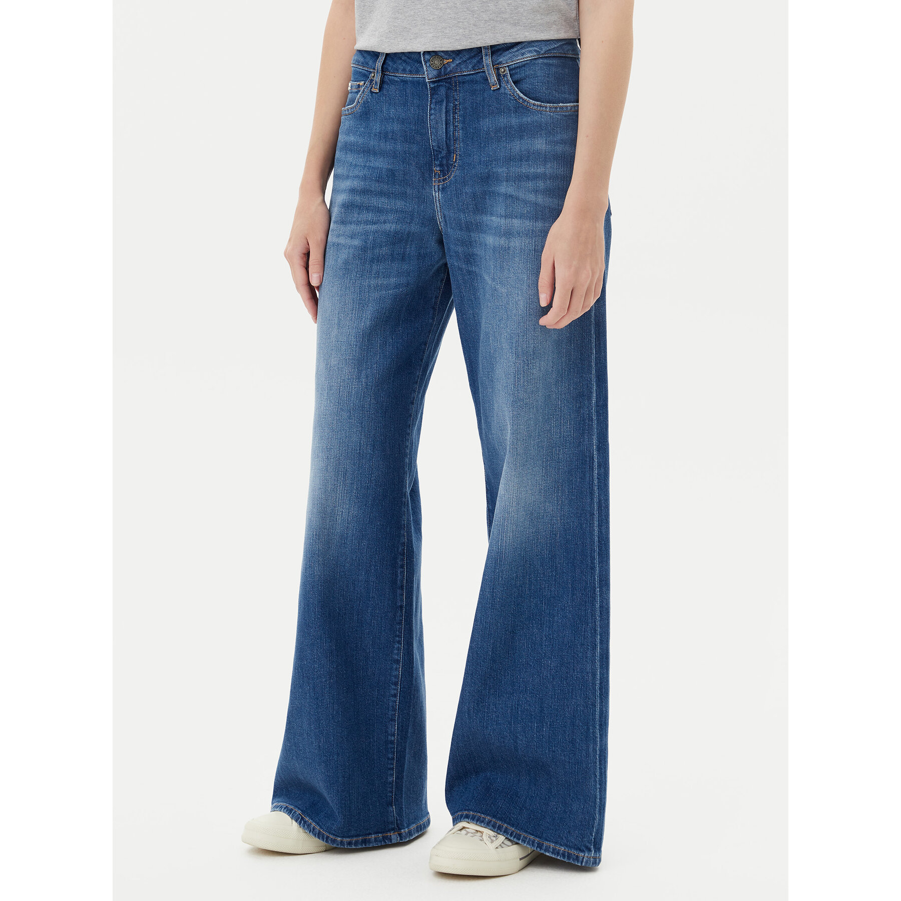 Guess Jeans Jeansy W5YA0O D0021 Niebieski Wide Leg