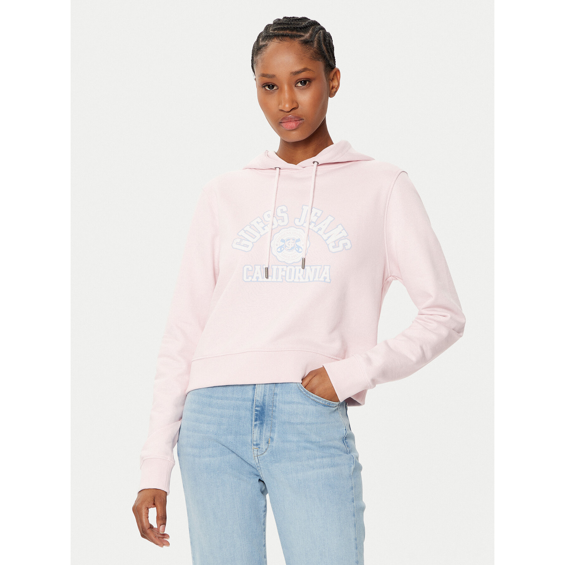 Guess Bluza W5RQ29 K68I4 Beżowy Regular Fit