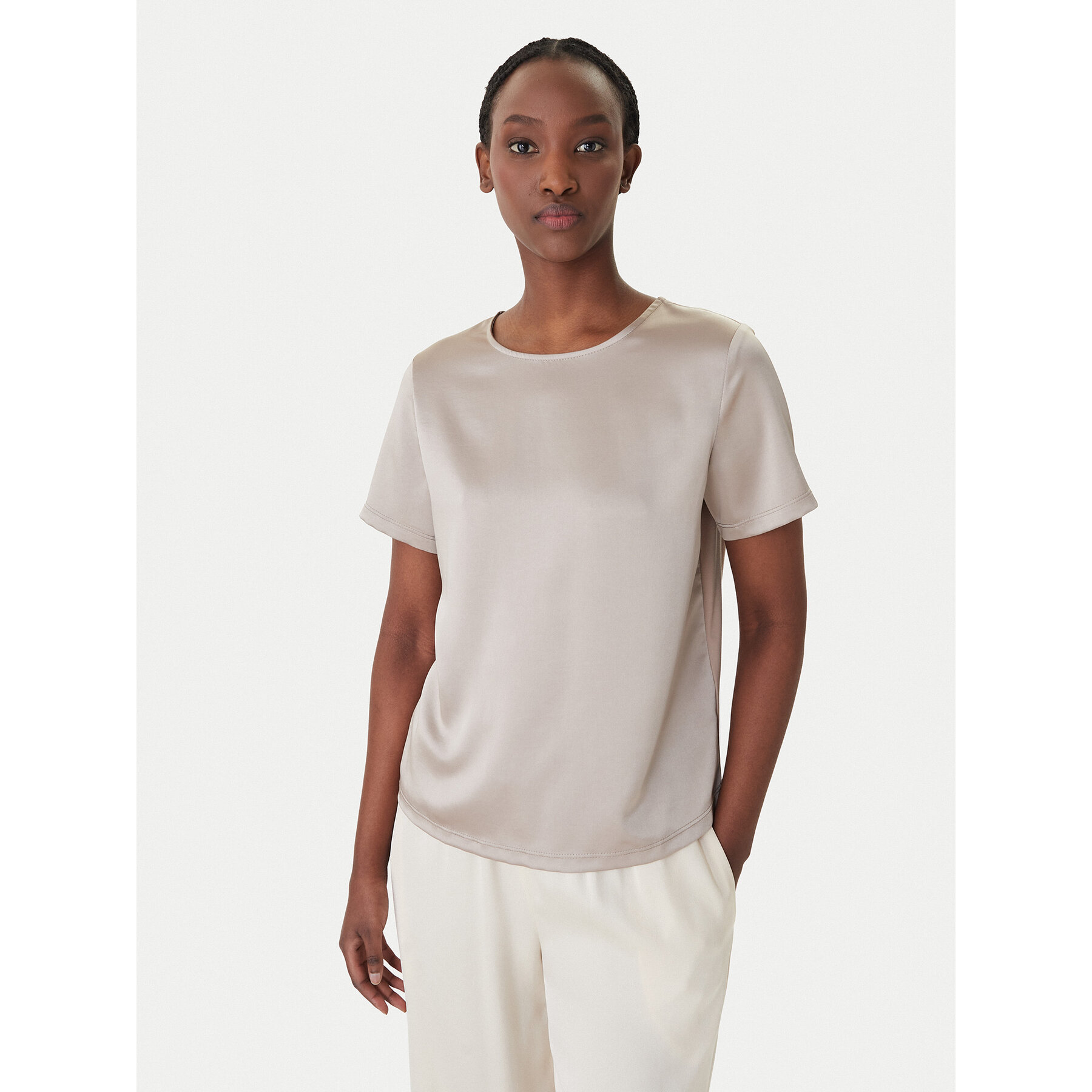 Weekend Max Mara Bluzka Zona 2615941011 Beżowy Relaxed Fit