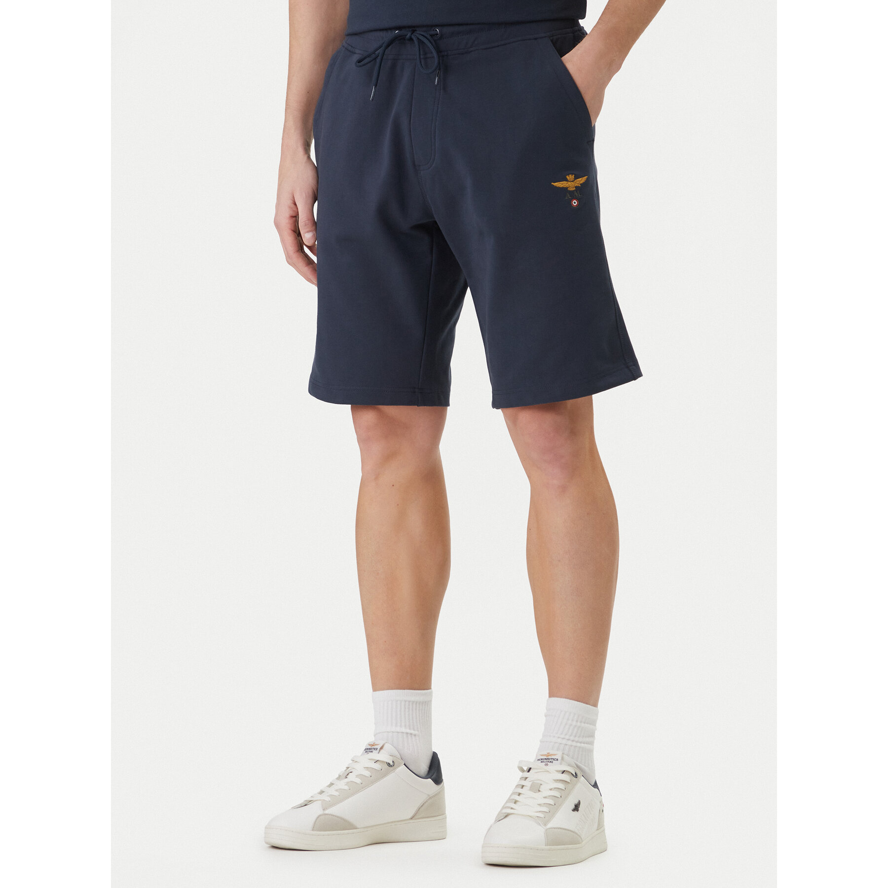 Aeronautica Militare Szorty sportowe 261BF0032UF00674 Granatowy Regular Fit