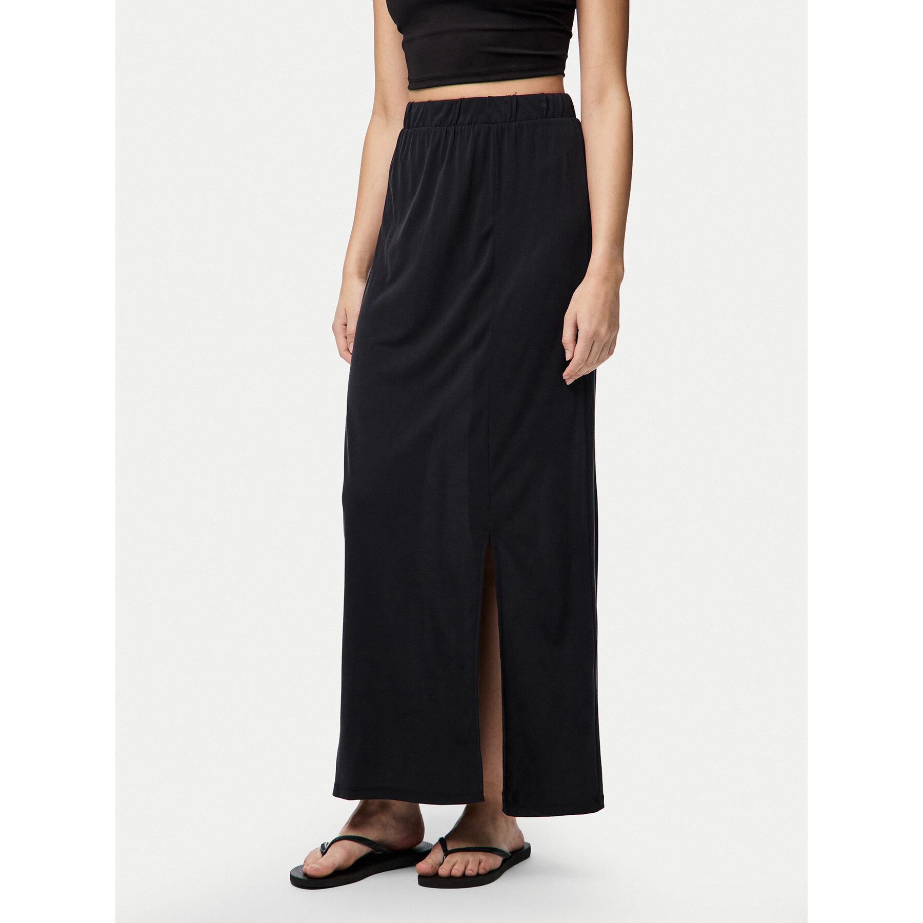 Pieces Spódnica maxi Anora 17148786 Czarny Regular Fit