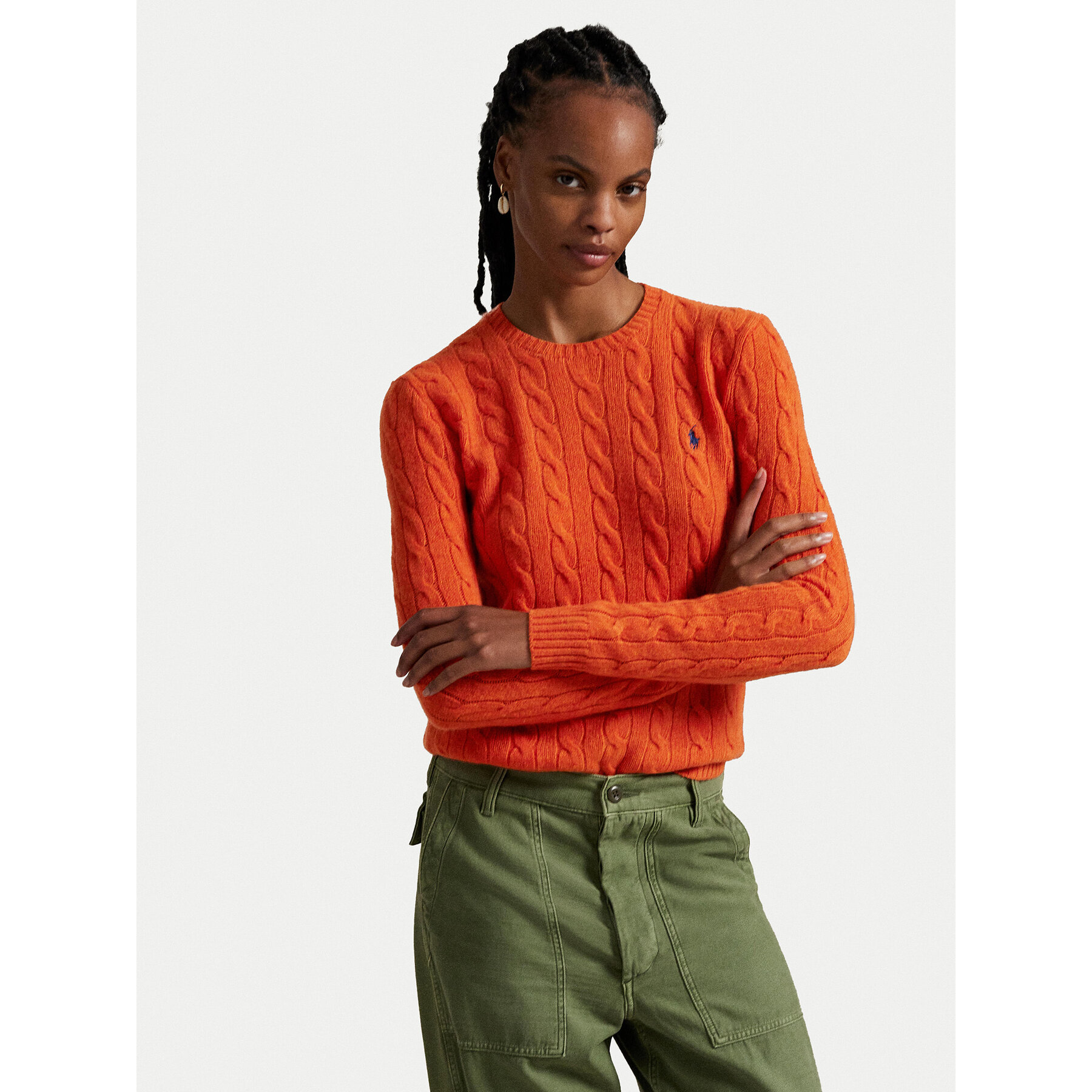 Polo Ralph Lauren Sweter 211971865010 Pomarańczowy Slim Fit
