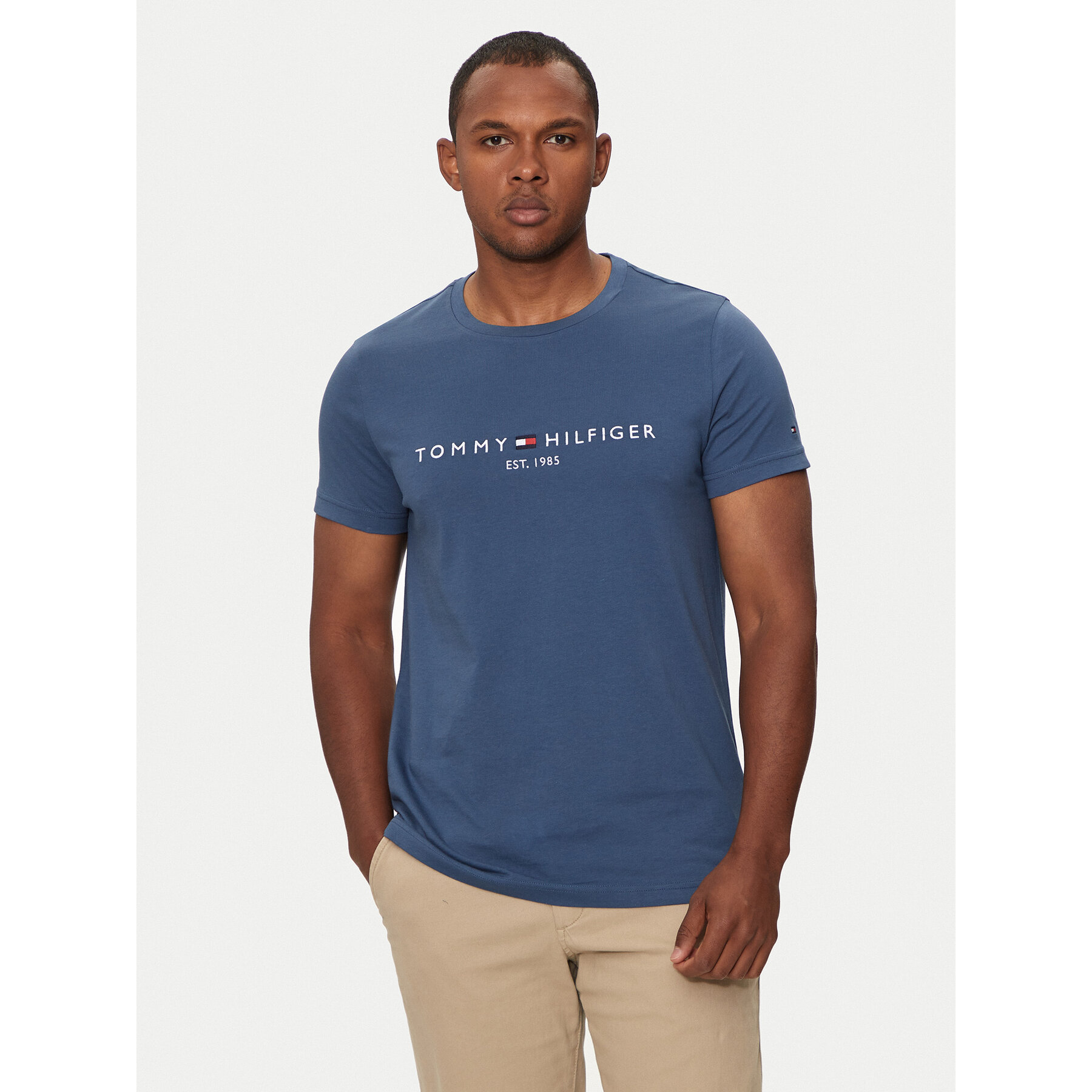 Tommy Hilfiger T-Shirt Logo MW0MW11797 Niebieski Regular Fit