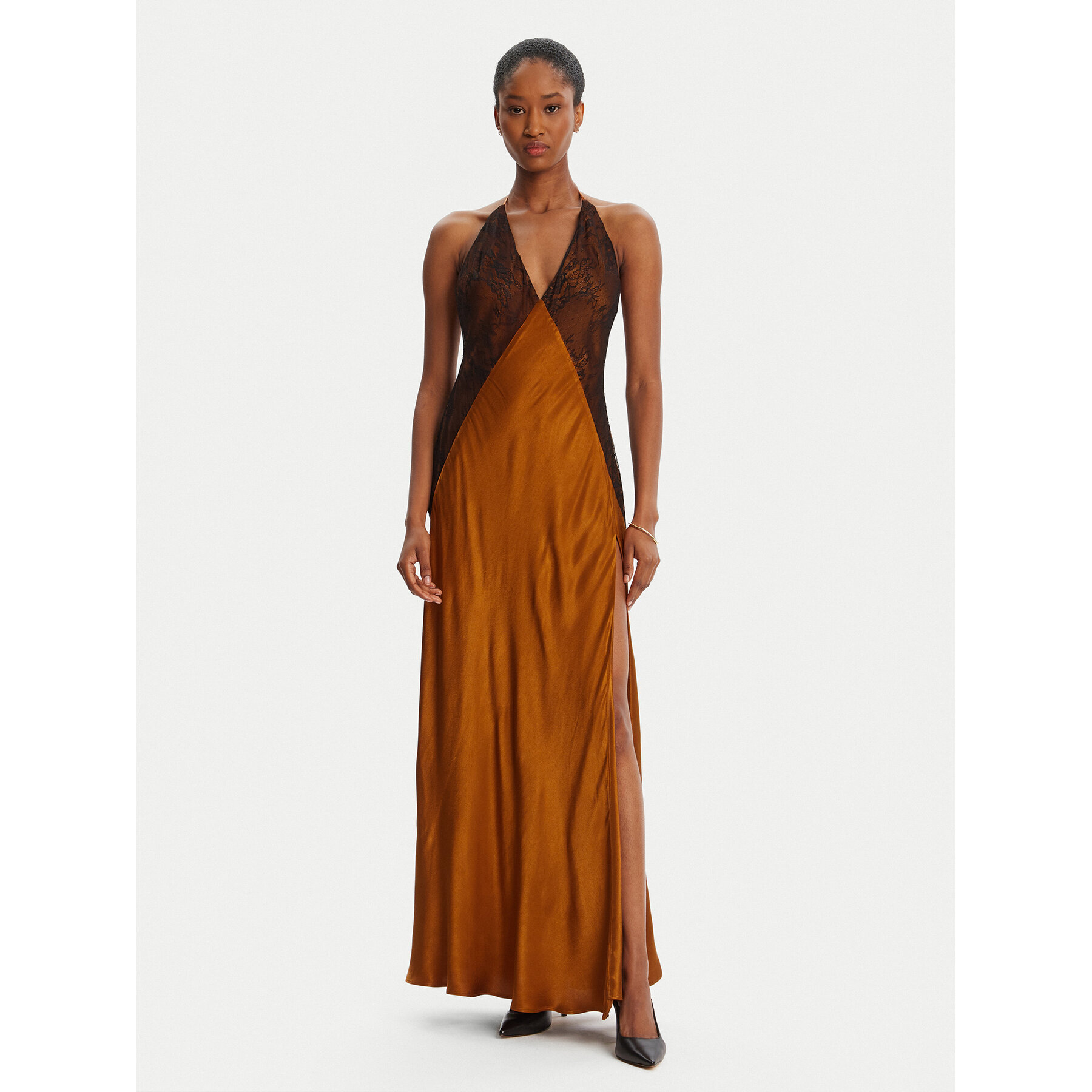 Bardot Sukienka wieczorowa Estrella Haltrel 59977DB Brązowy Regular Fit