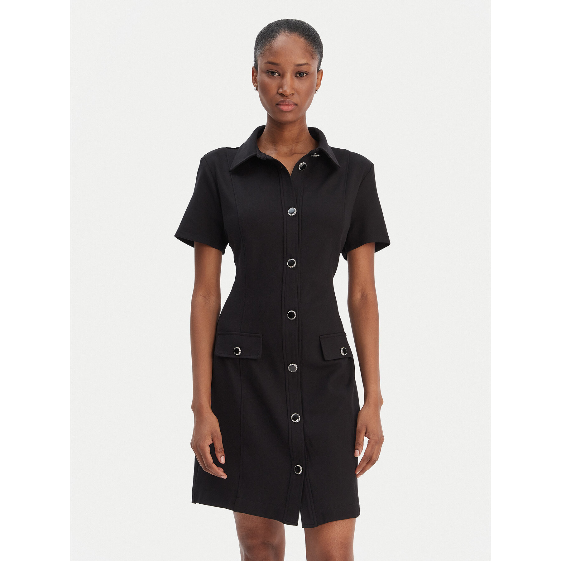 Guess Sukienka codzienna W6RK34 KCMU2 Czarny Classic Fit