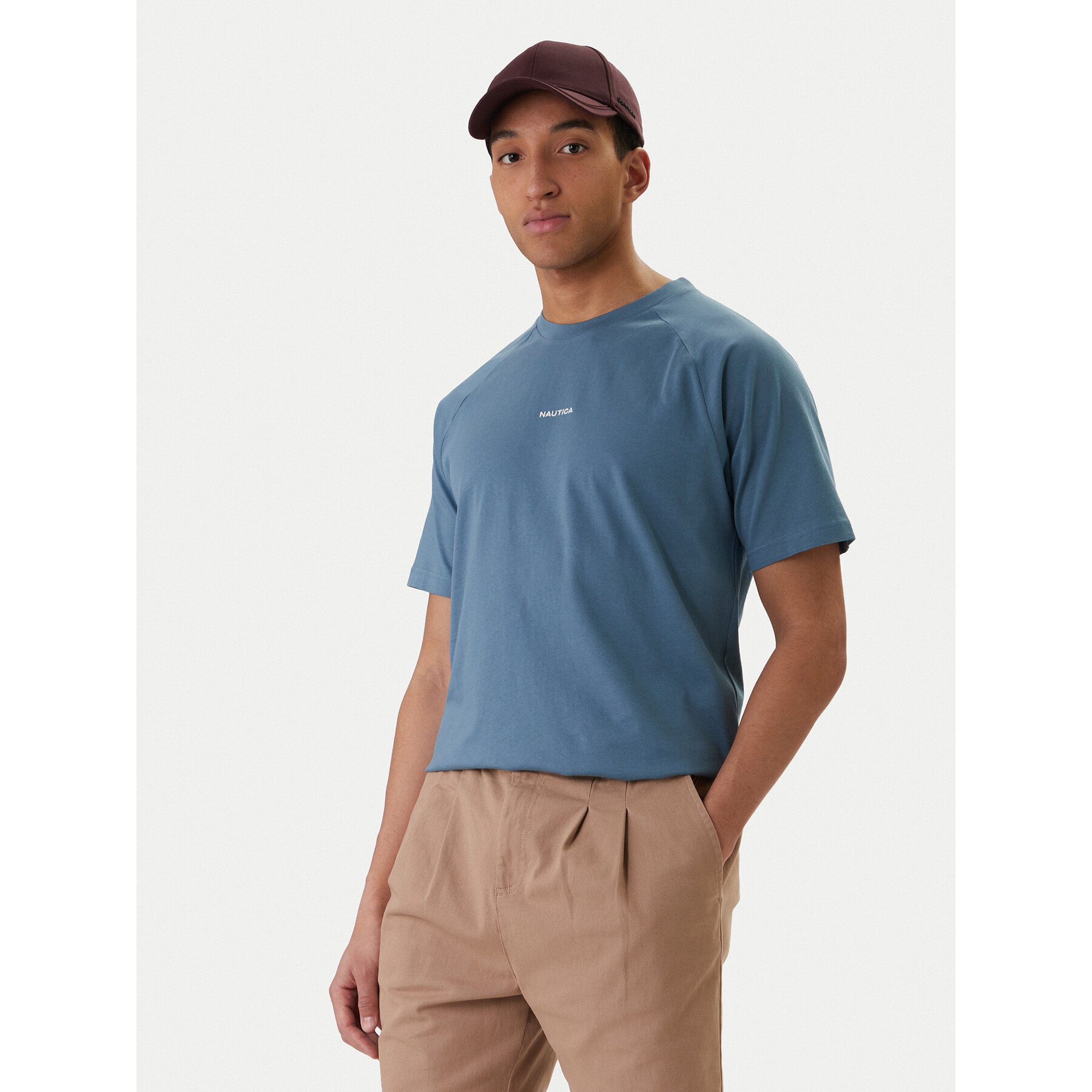 Nautica T-Shirt NCC04498 Niebieski Regular Fit