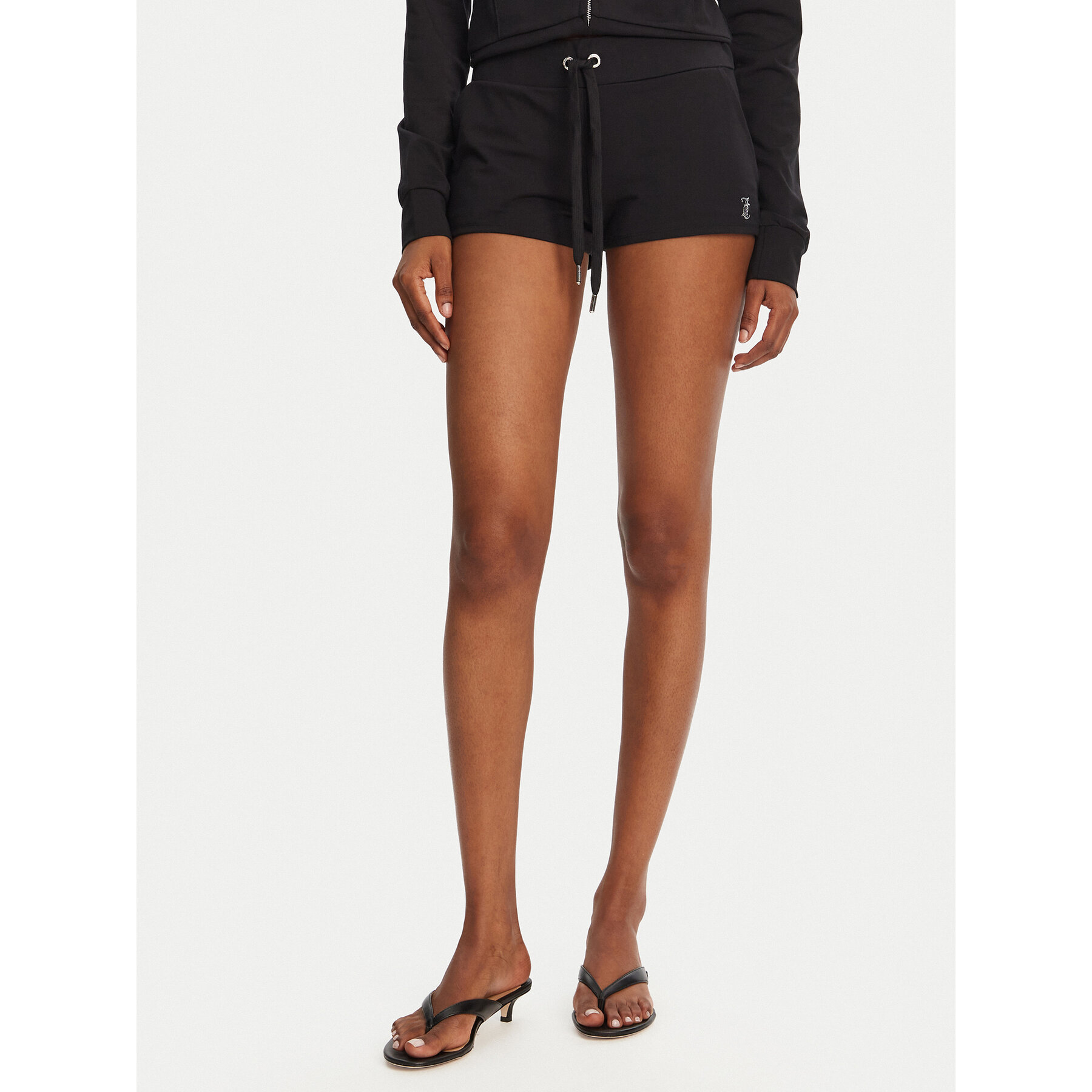 Juicy Couture Szorty sportowe JCWHS125312 Czarny Loose Fit