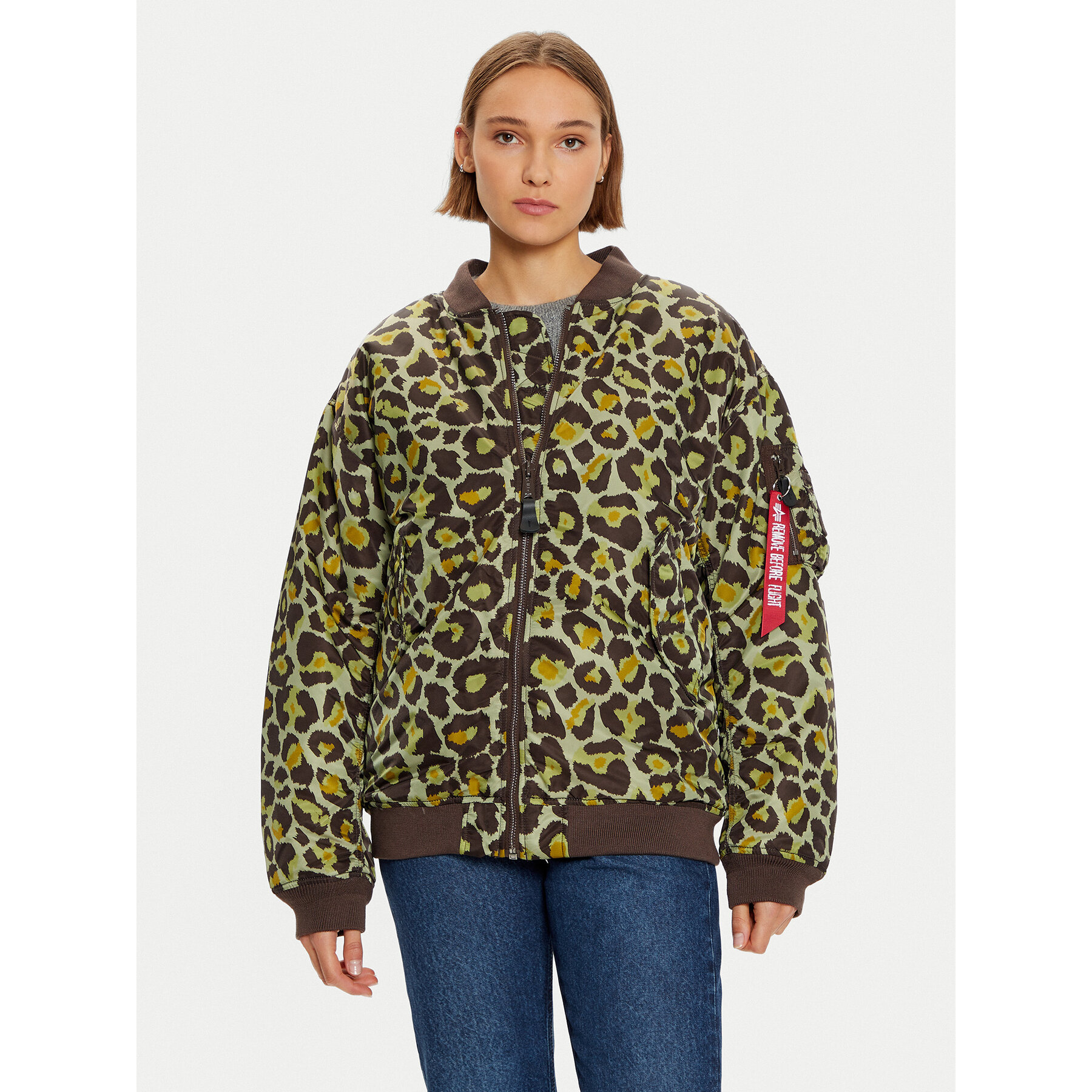 Alpha Industries Kurtka bomber 108010C Zielony Regular Fit