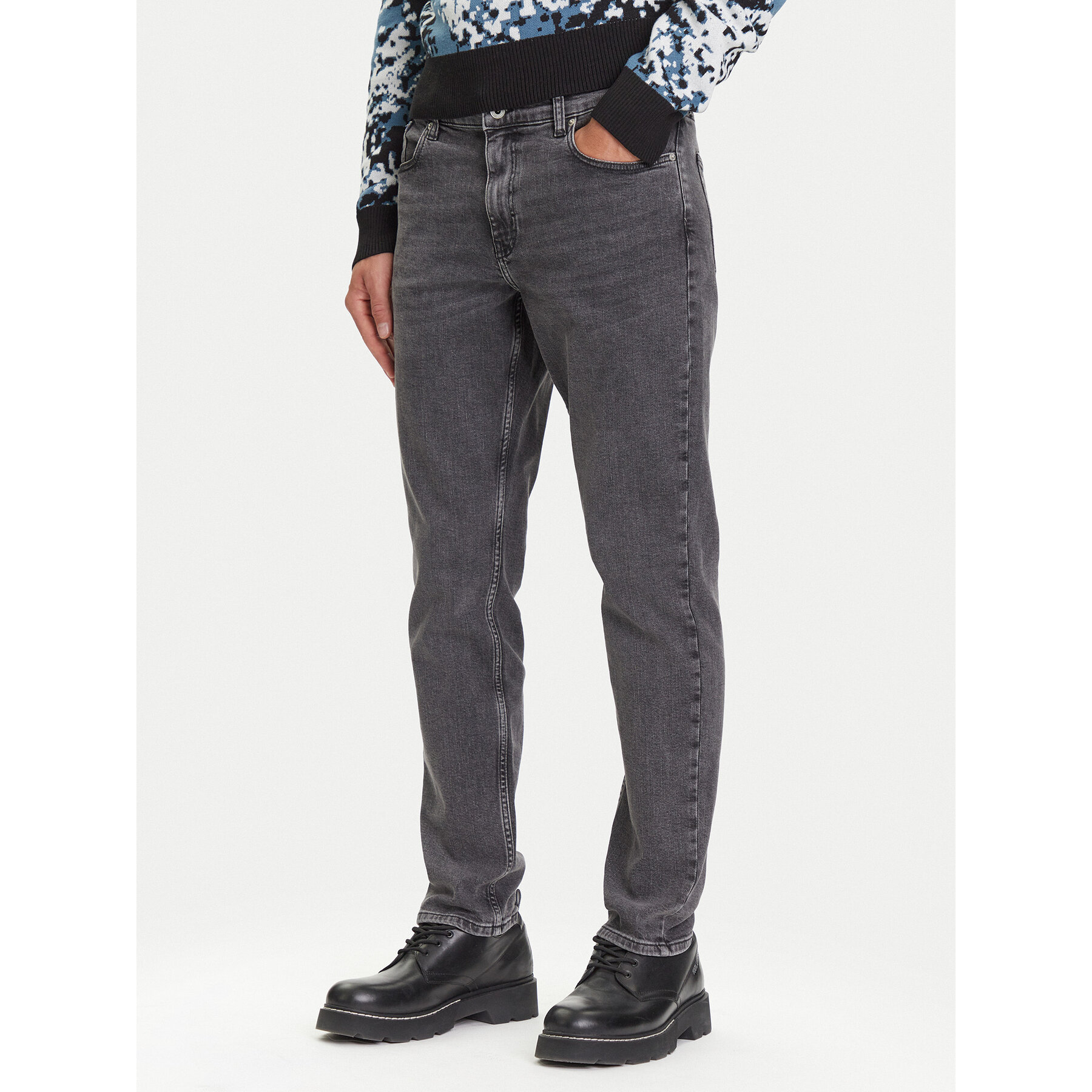 Karl Lagerfeld Jeans Jeansy A3M10036 Czarny Slim Fit