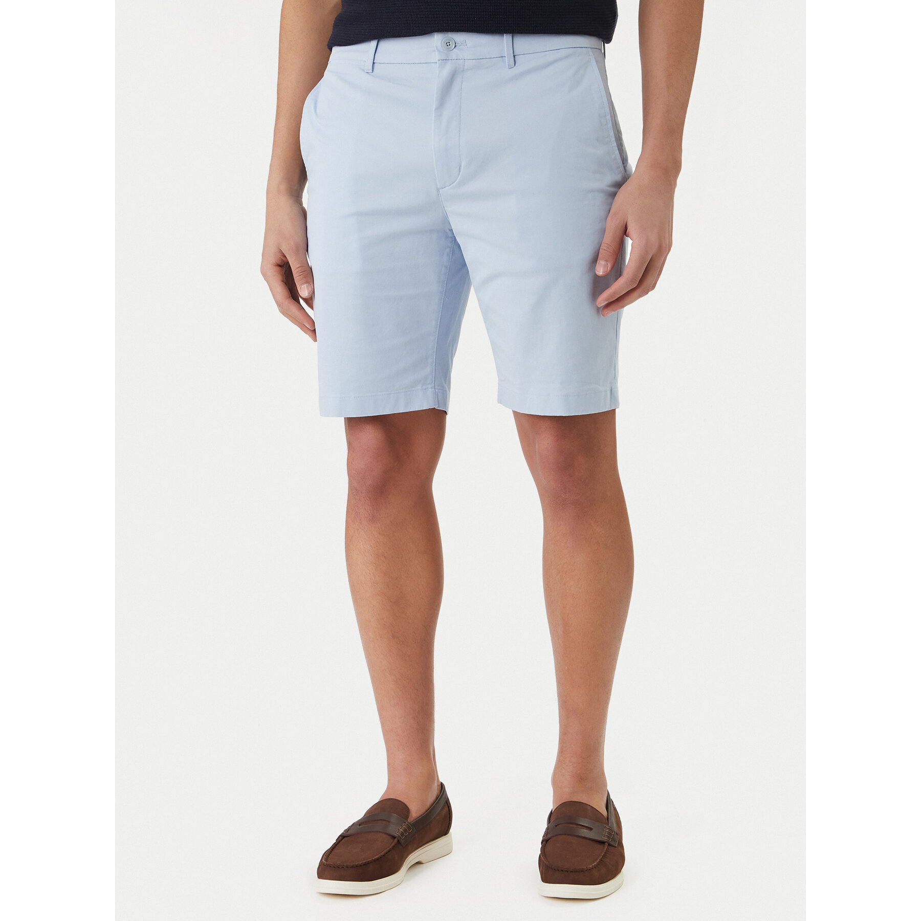 Tommy Hilfiger Szorty materiałowe Denton 9.5 MW0MW42351 Niebieski jasny Slim Fit
