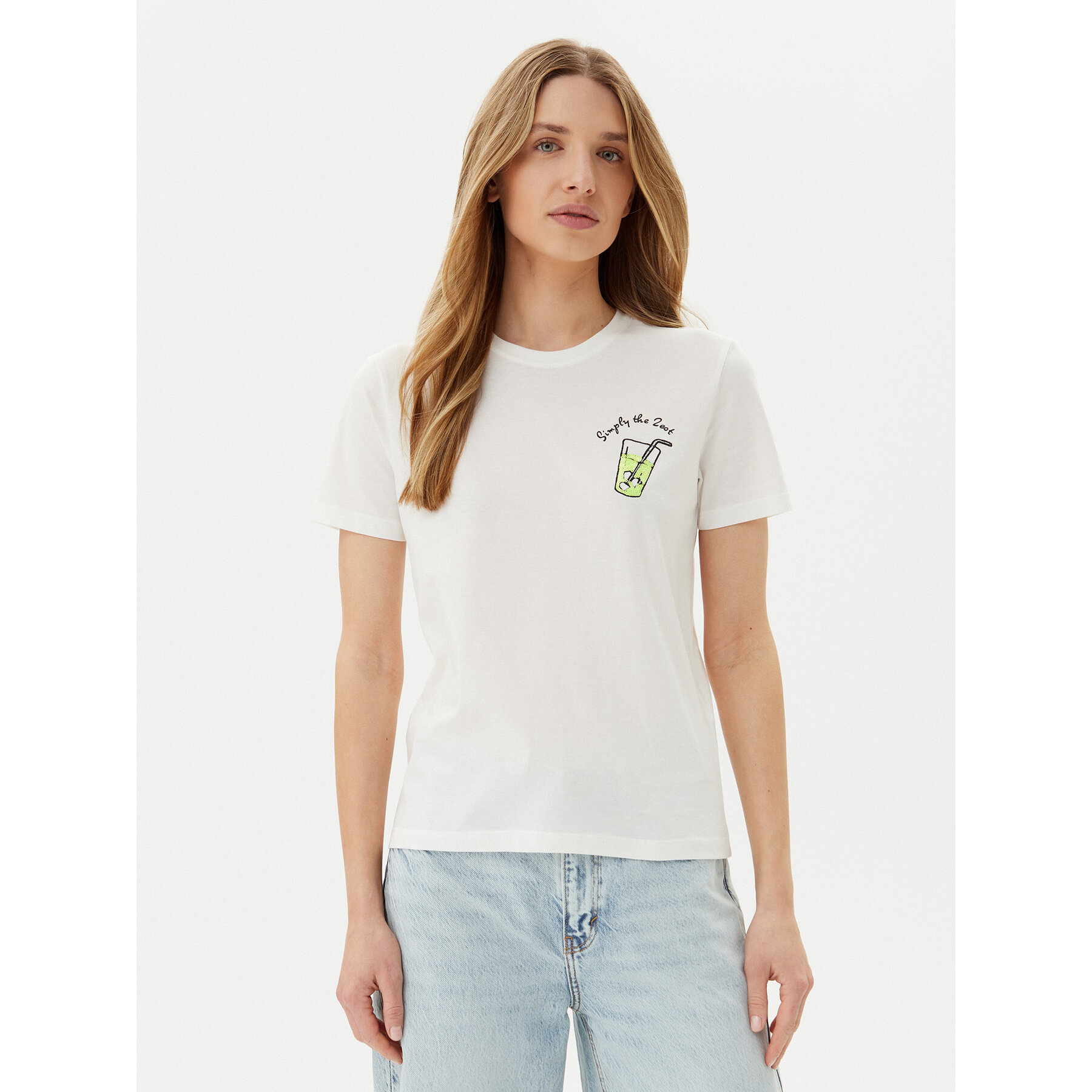ONLY T-Shirt Kita 15349150 Biały Regular Fit