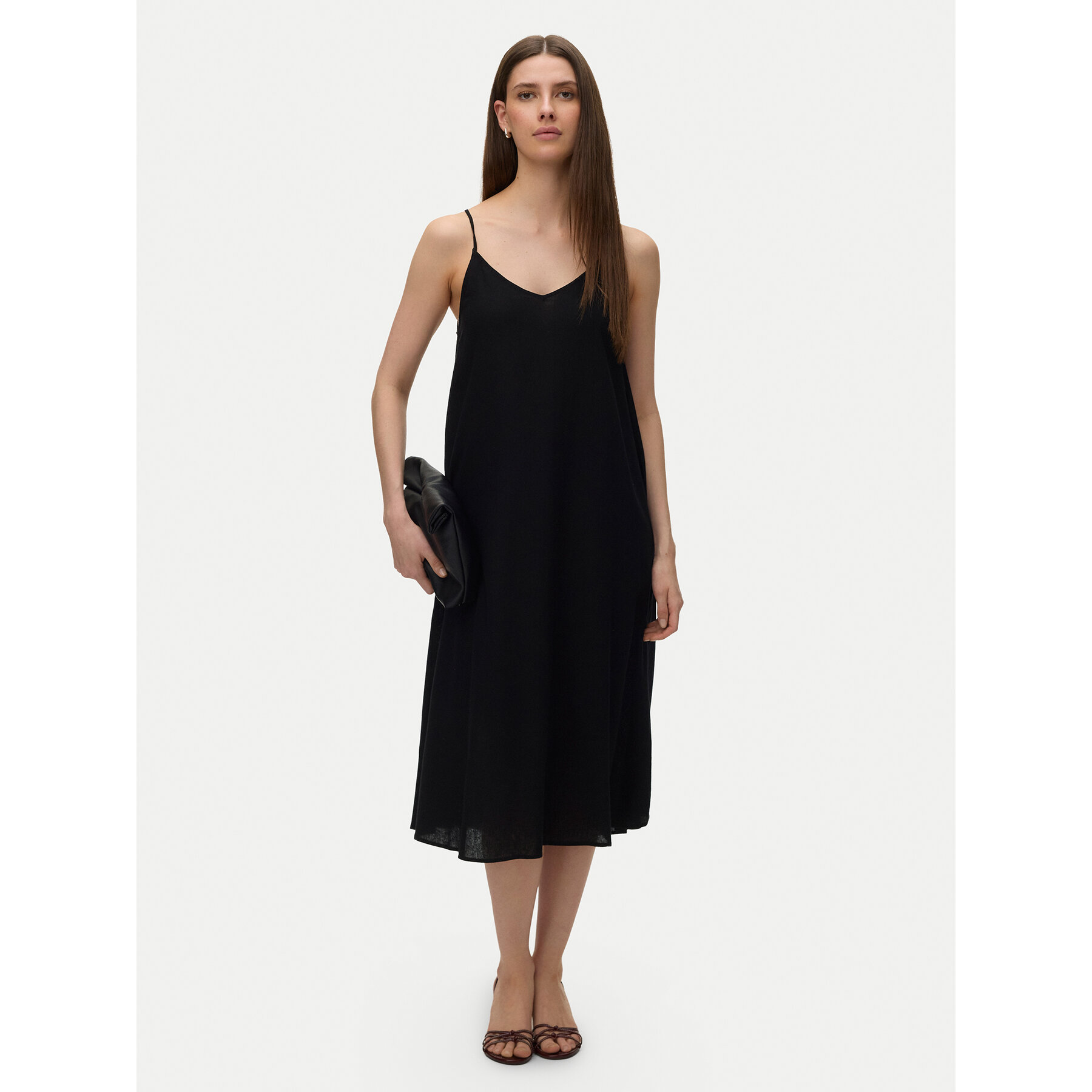 Vero Moda Sukienka letnia Emilo 10340519 Czarny Loose Fit