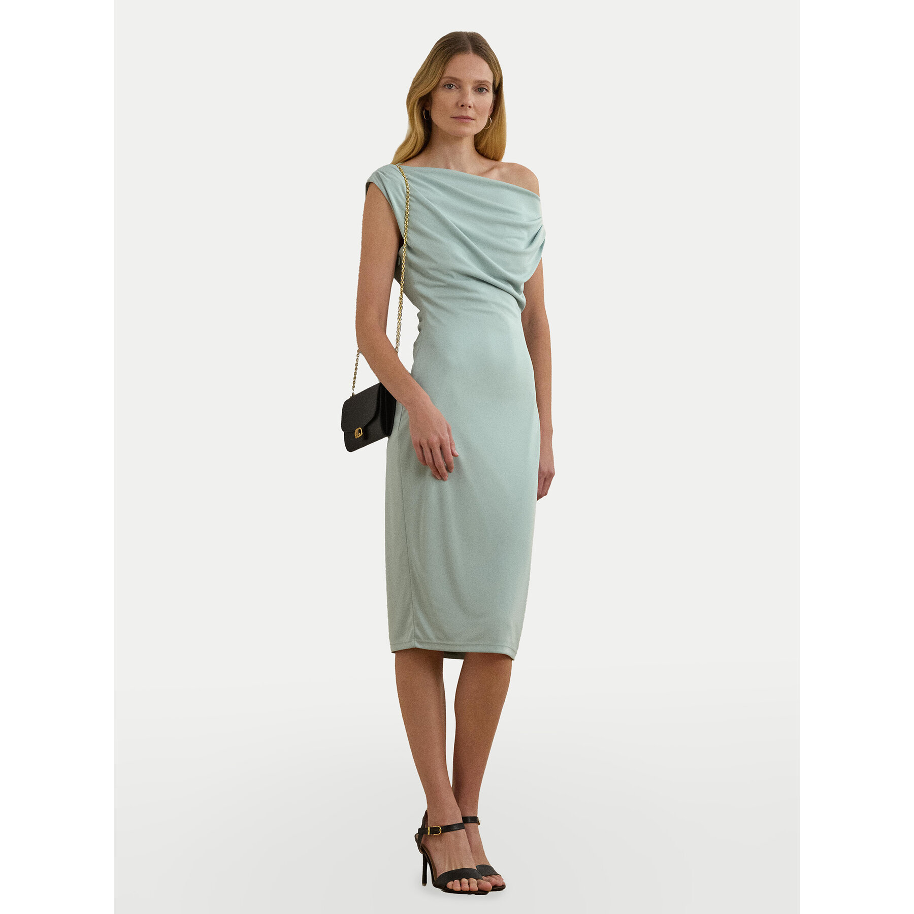 LAUREN RALPH LAUREN Sukienka koktajlowa 250964081001 Błękitny Slim Fit