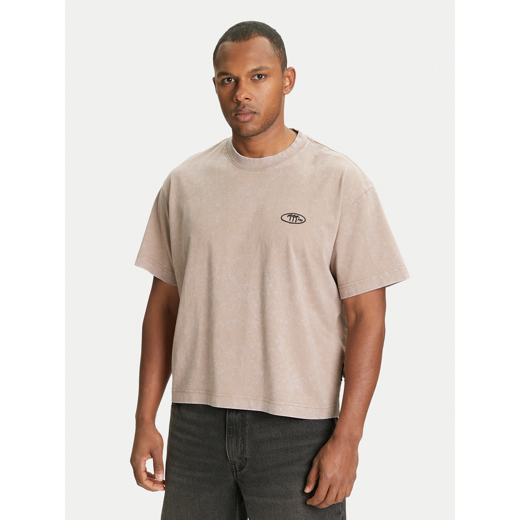 Jack & Jones T-Shirt Retreat 12277886 Beżowy Oversize