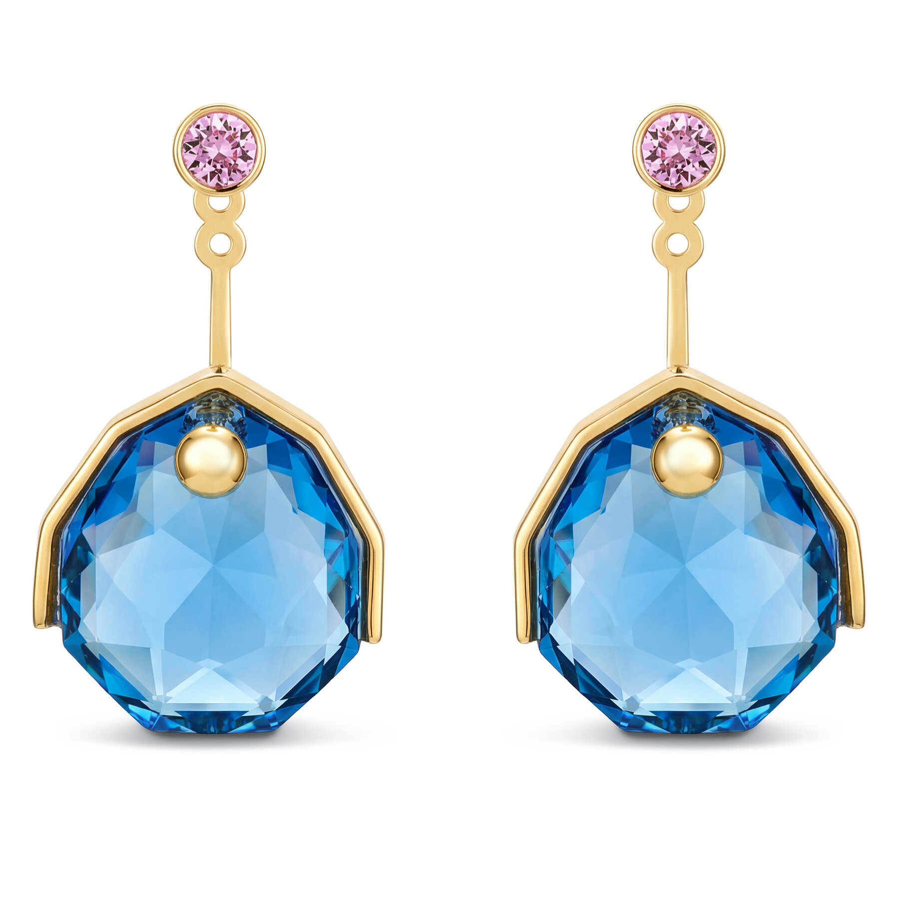 Swarovski Kolczyki Gema 5737449 Niebieski