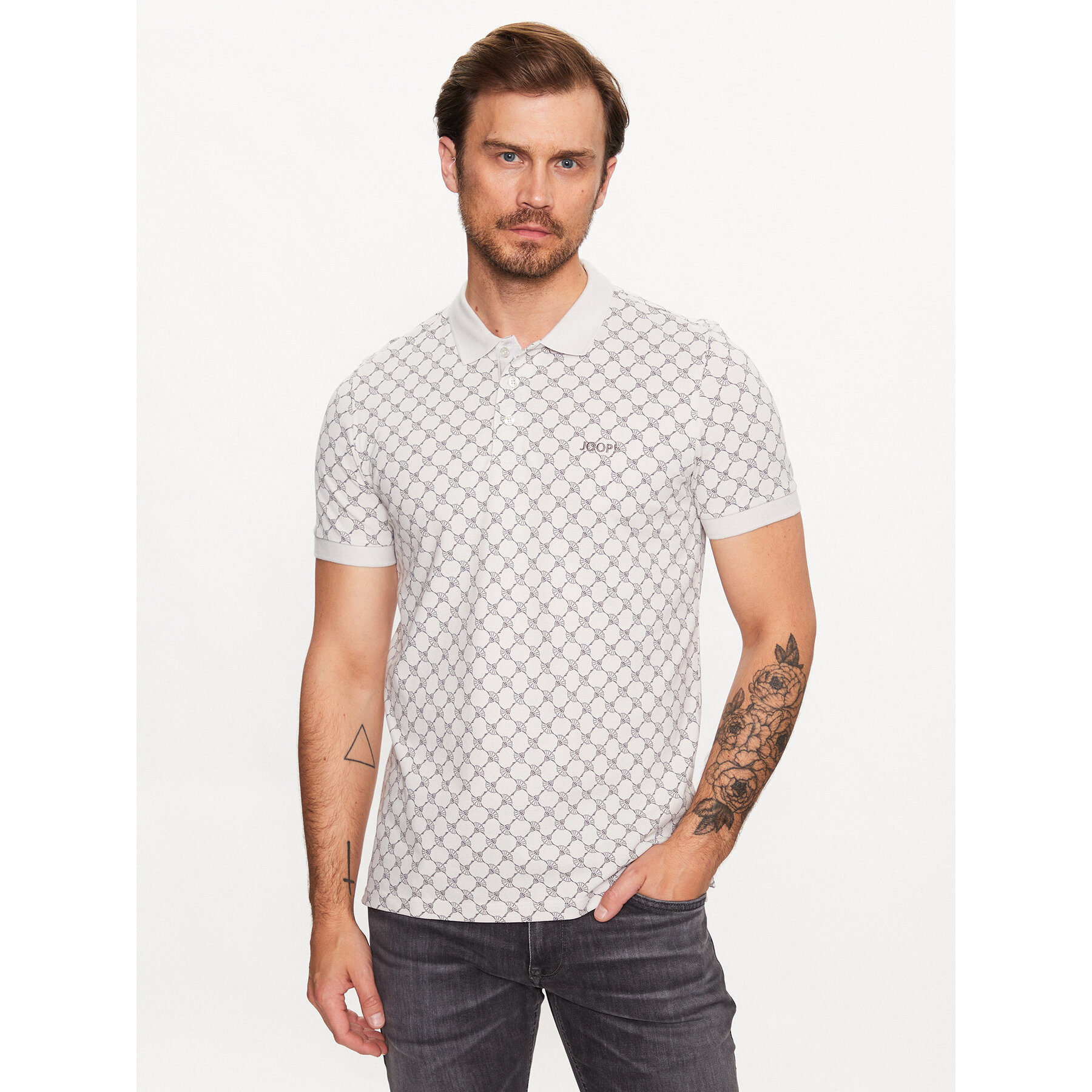 JOOP! Polo 30036150 Biały Modern Fit