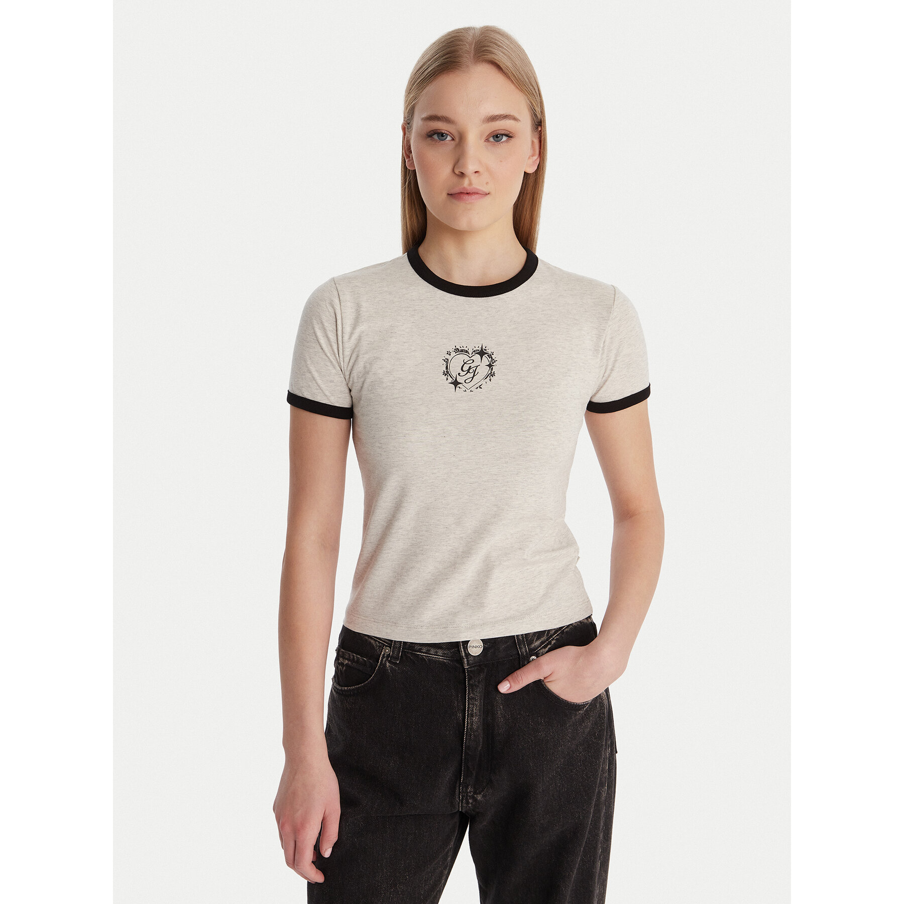 Guess Jeans T-Shirt W6RI16 J1314 Szary Classic Fit